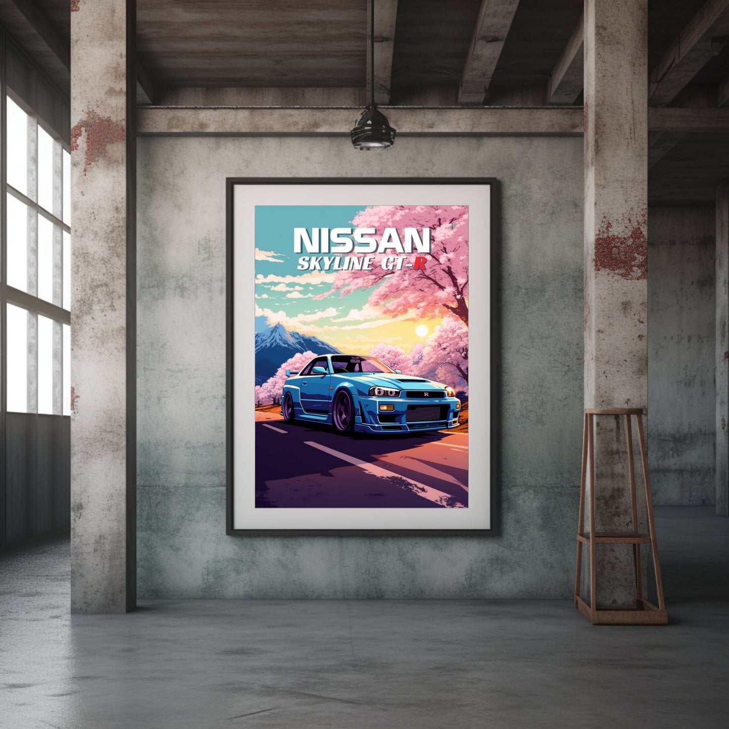 1990s Nissan Skyline GT-R R34 Poster