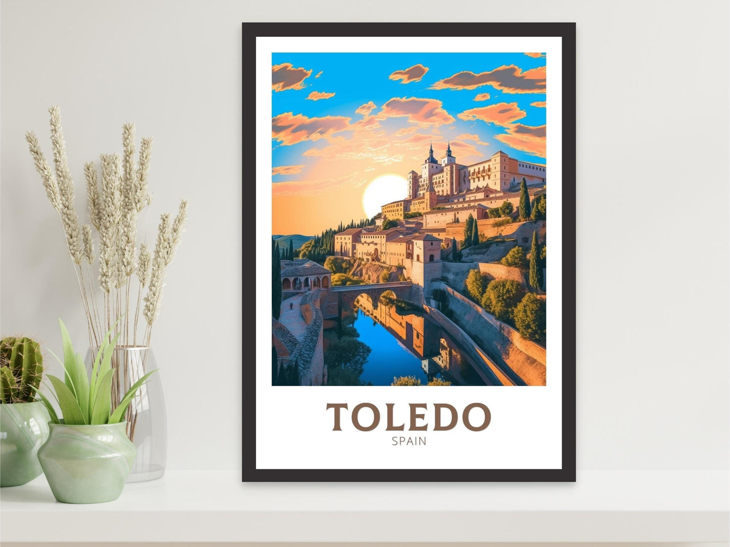 Toledo Travel Poster | Toledo Travel Print | Toledo Illustration | Toledo Wall Art | Spain Print | Toledo Print | Toledo Design | ID 288