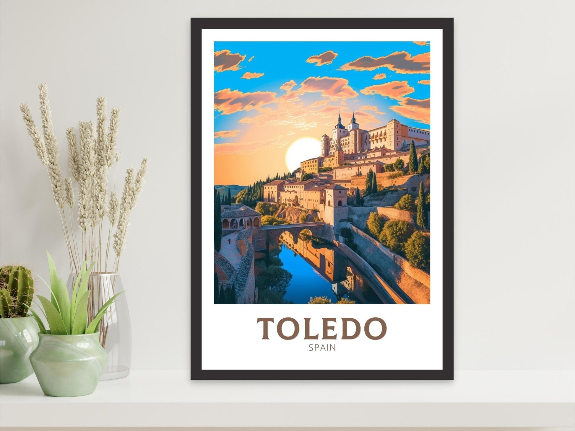 Toledo Travel Poster | Toledo Travel Print | Toledo Illustration | Toledo Wall Art | Spain Print | Toledo Print | Toledo Design | ID 288