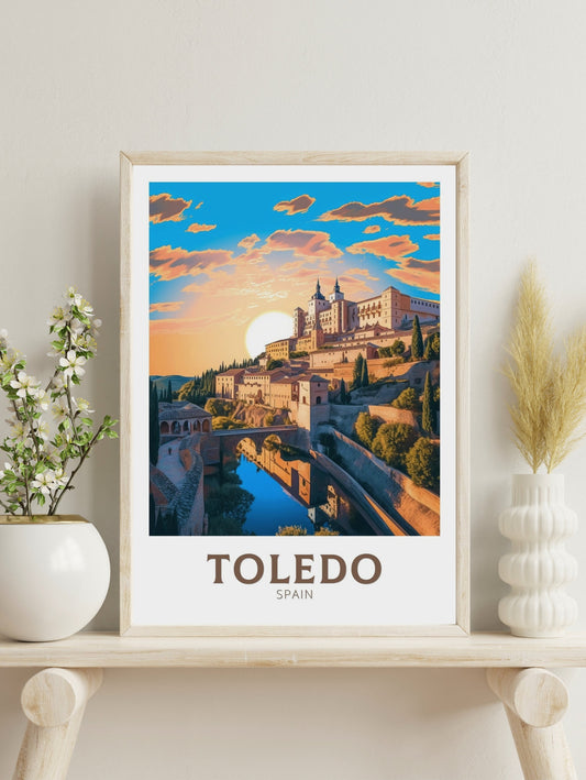 Toledo Travel Poster | Toledo Travel Print | Toledo Illustration | Toledo Wall Art | Spain Print | Toledo Print | Toledo Design | ID 288