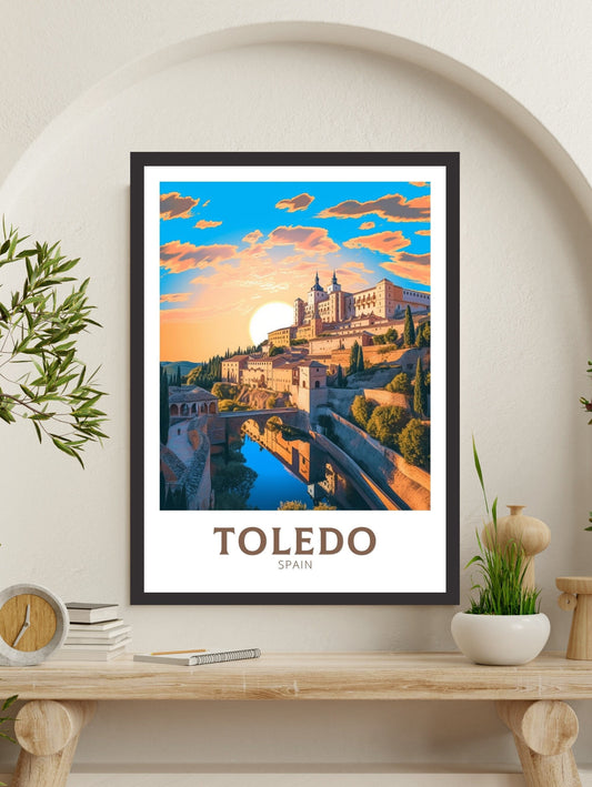 Toledo Travel Poster | Toledo Travel Print | Toledo Illustration | Toledo Wall Art | Spain Print | Toledo Print | Toledo Design | ID 288