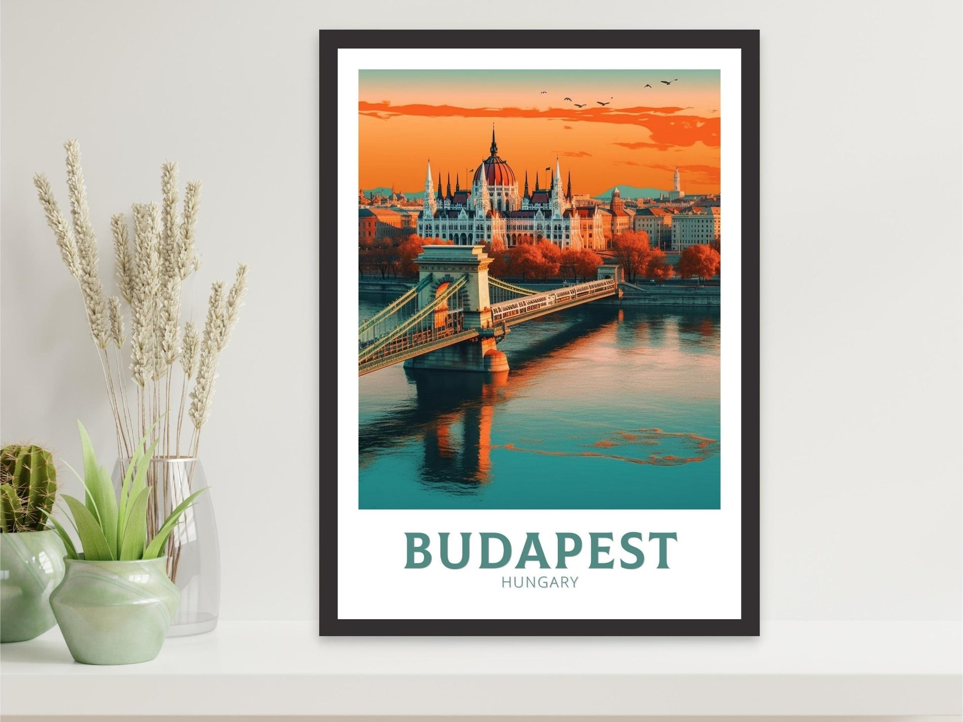 Budapest Print | Budapest Poster| Budapest Wall Art | Budapest Poster | Hungary Illustration | Budapest Home Decor | ID 294