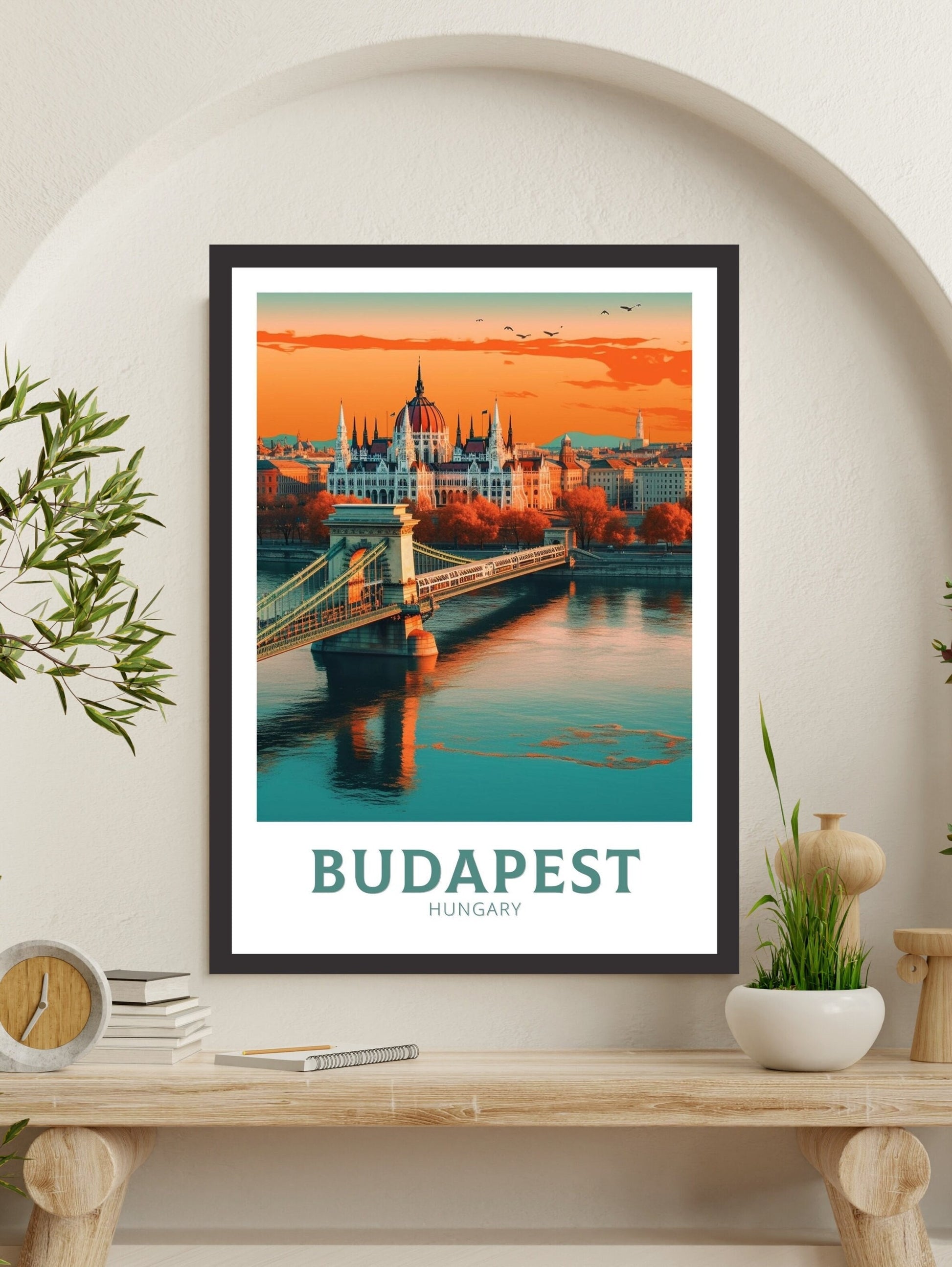 Budapest Print | Budapest Poster| Budapest Wall Art | Budapest Poster | Hungary Illustration | Budapest Home Decor | ID 294