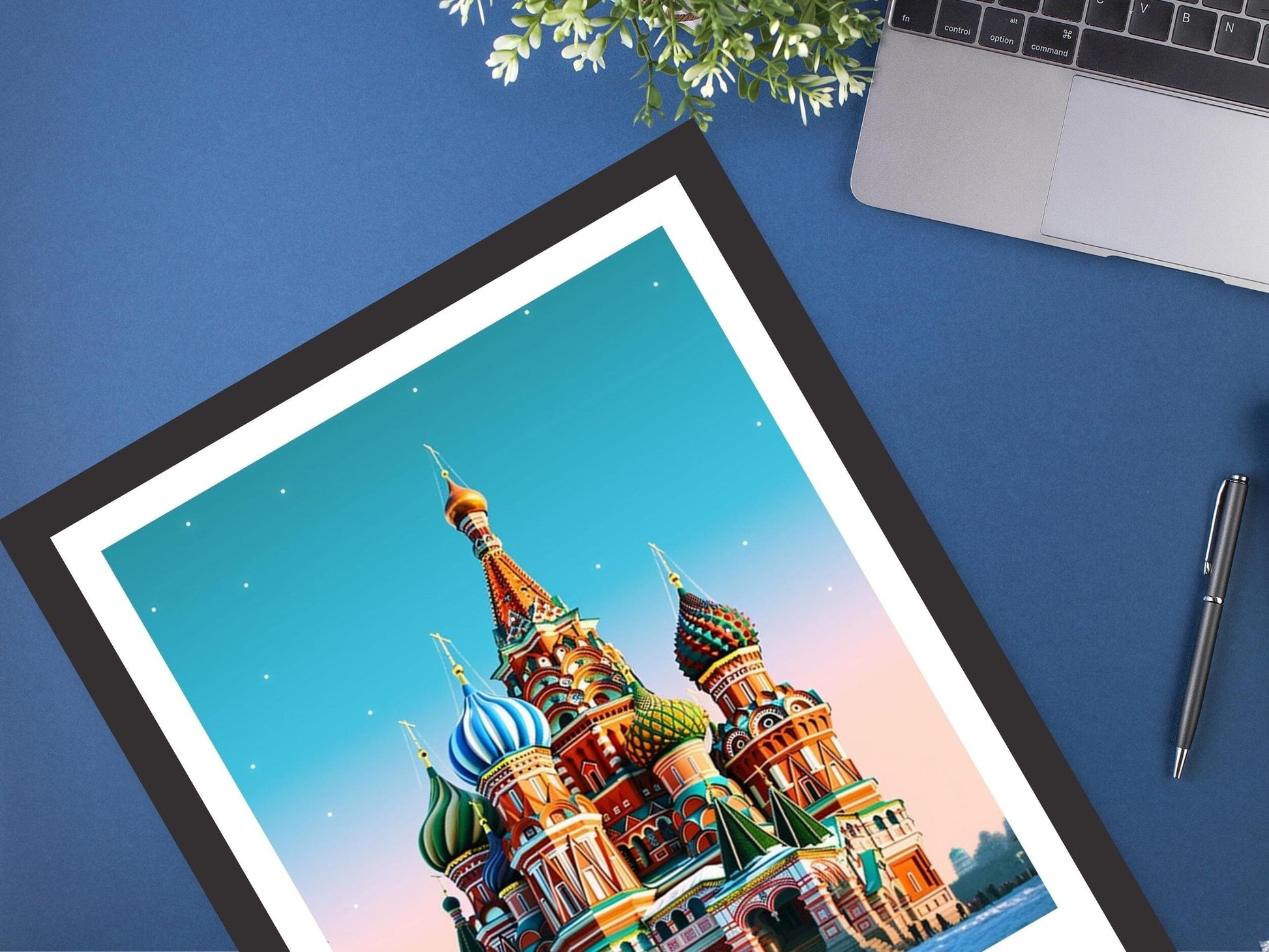 Moscow Travel Print | Moscow Travel Poster | Moscow Wall Art | Moscow Illustration | Russia Print | River St. Basil's Cathedral ID 296