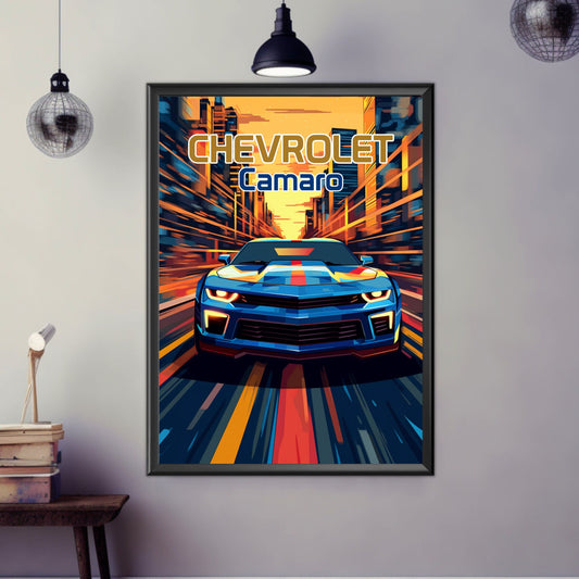 Chevrolet Camaro Poster, Chevrolet Camaro Print, Modern Car, Car Print, Car Poster, 2000s Car Print, Car Art, Muscle Car Print