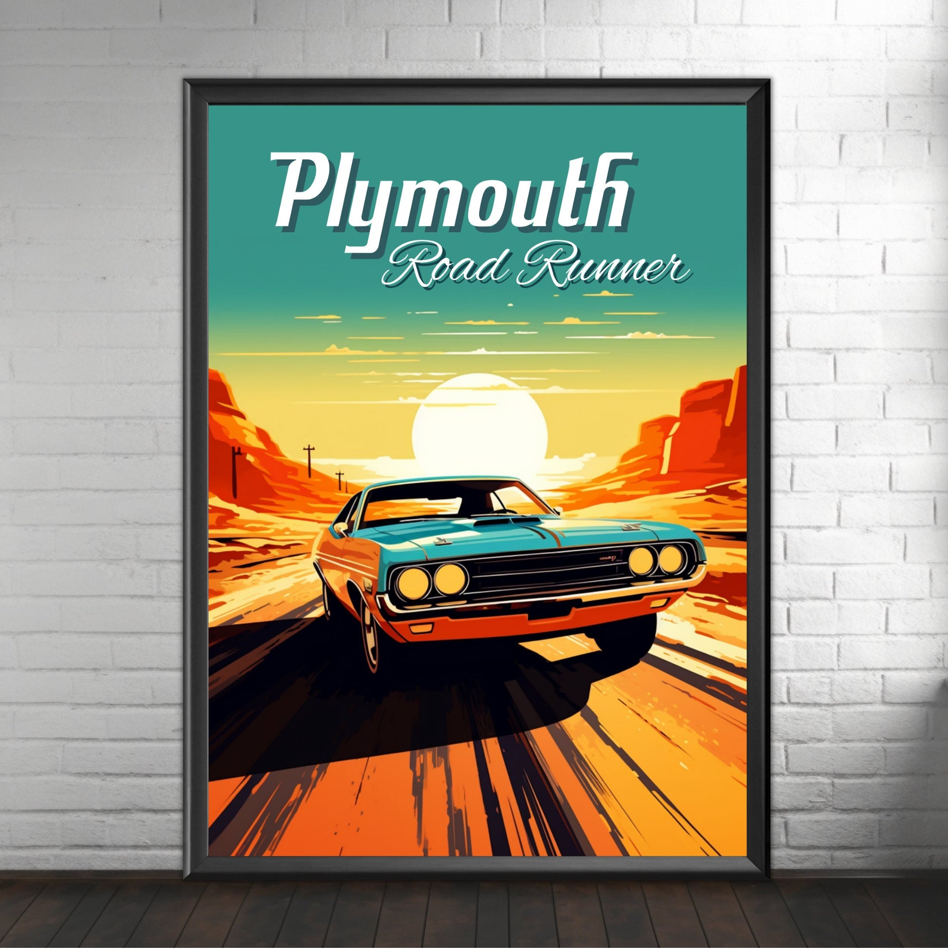 1960s Plymouth Road Runner Poster