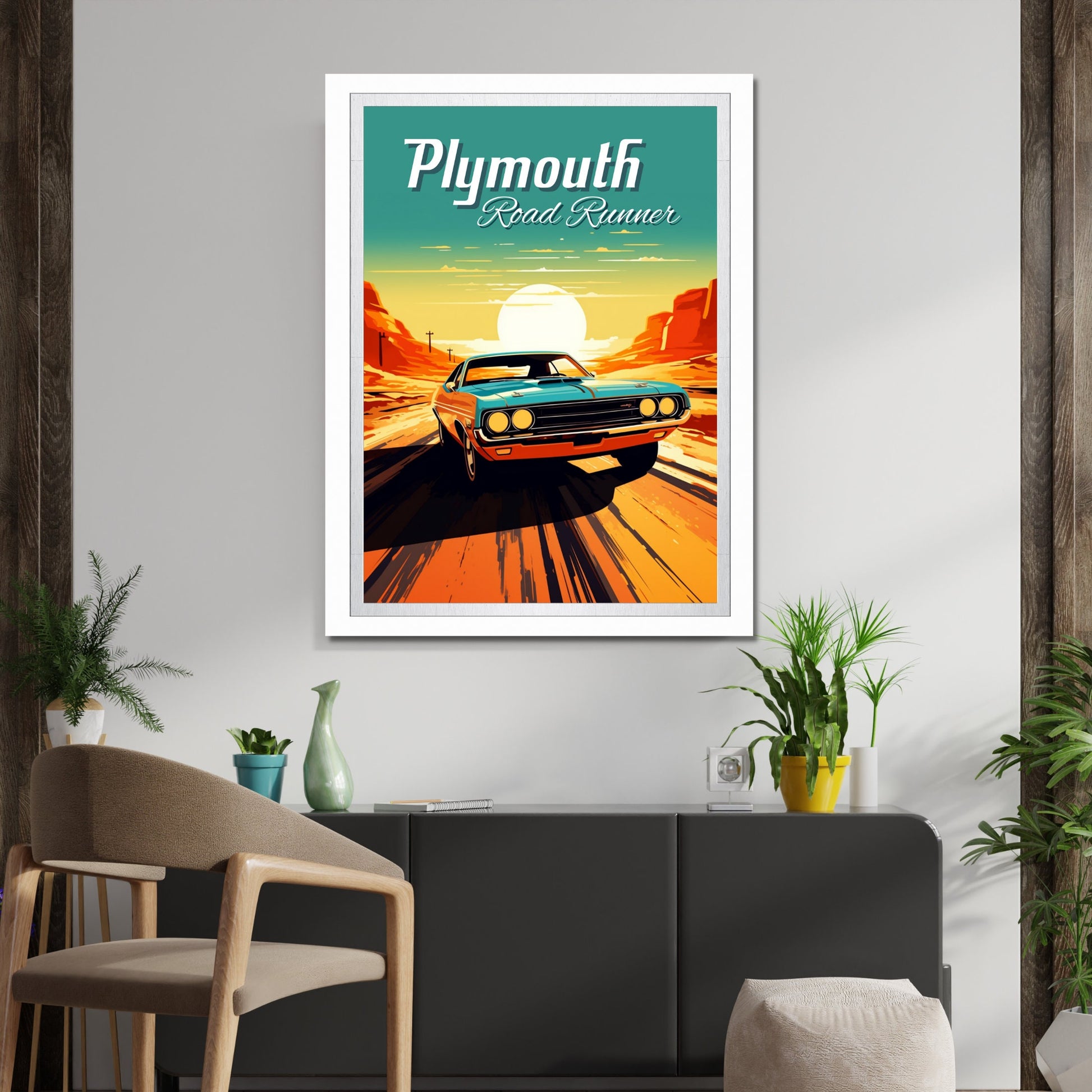 1960s Plymouth Road Runner Poster