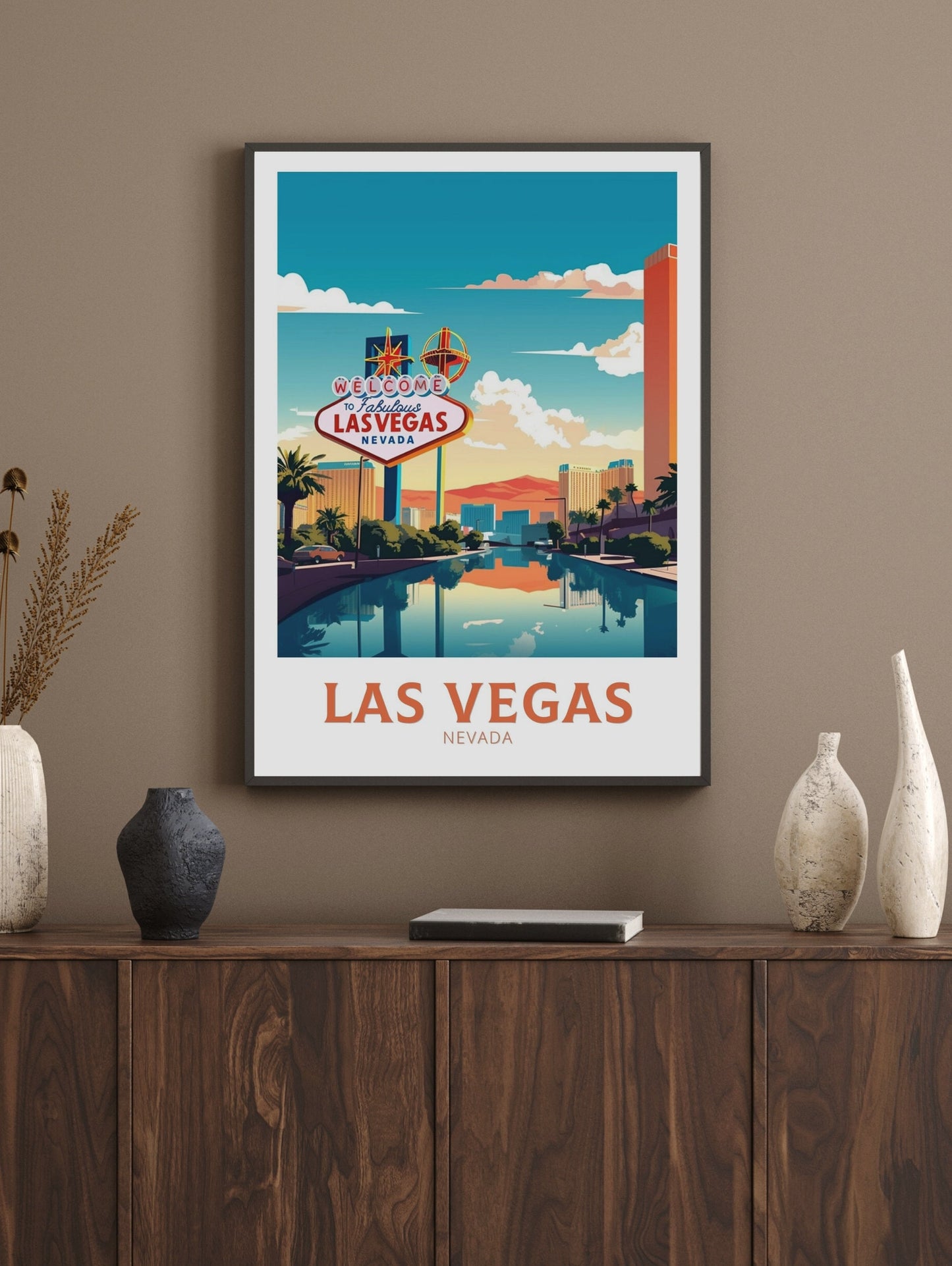 Las Vegas Travel Print | Las Vegas Wall Art | Las Vegas Poster | Las Vegas Illustration | Las Vegas USA Print | Travel Gift Vegas | ID 304