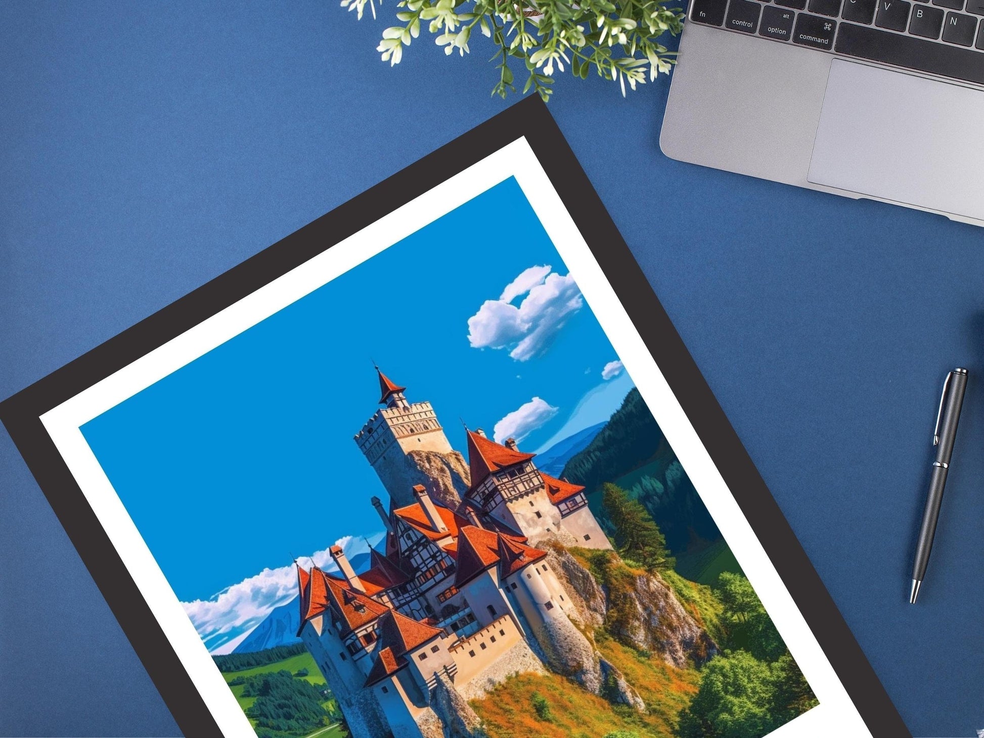 Bran Castle Travel Print | Bran Castle Travel Poster | Bran Castle Romania Illustration | Bran Castle Wall Art | Dracula castle | ID 306