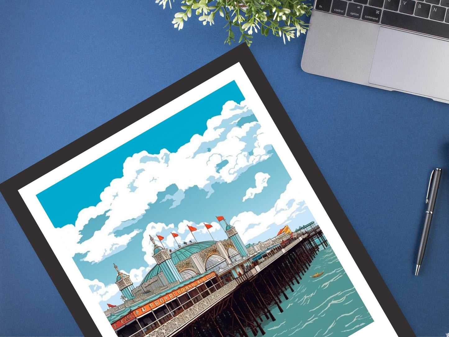 Brighton Pier Poster | Brighton Pier Travel Print | Brighton Pier Illustration | Brighton Pier Wall Art | Brighton Pier Home Decor | ID 308