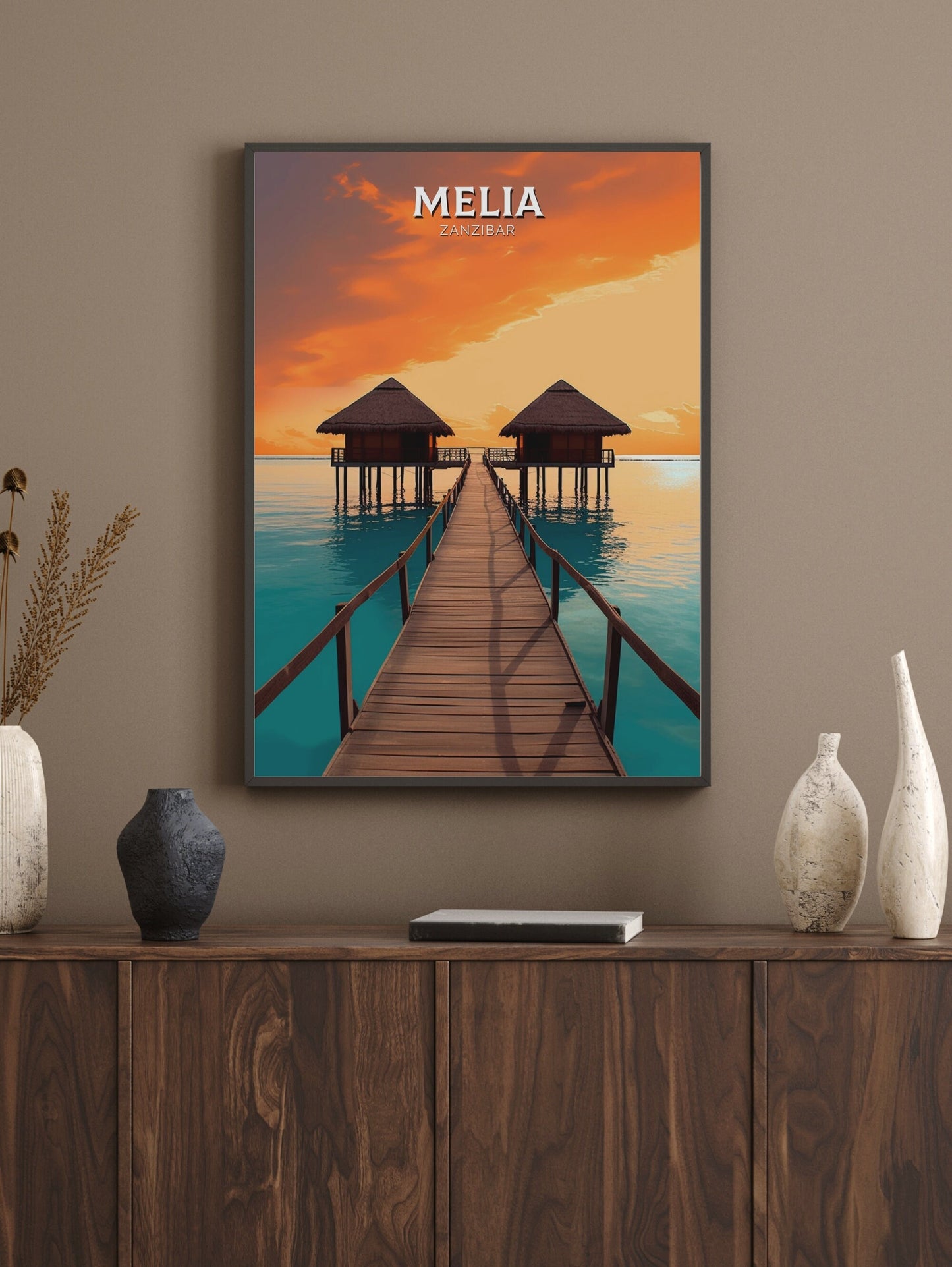 Melia Zanzibar Travel Poster | Melia Zanzibar Travel Print | Zanzibar Wall Art | Africa Poster | Tanzania Travel Print | Melia Art | ID 315