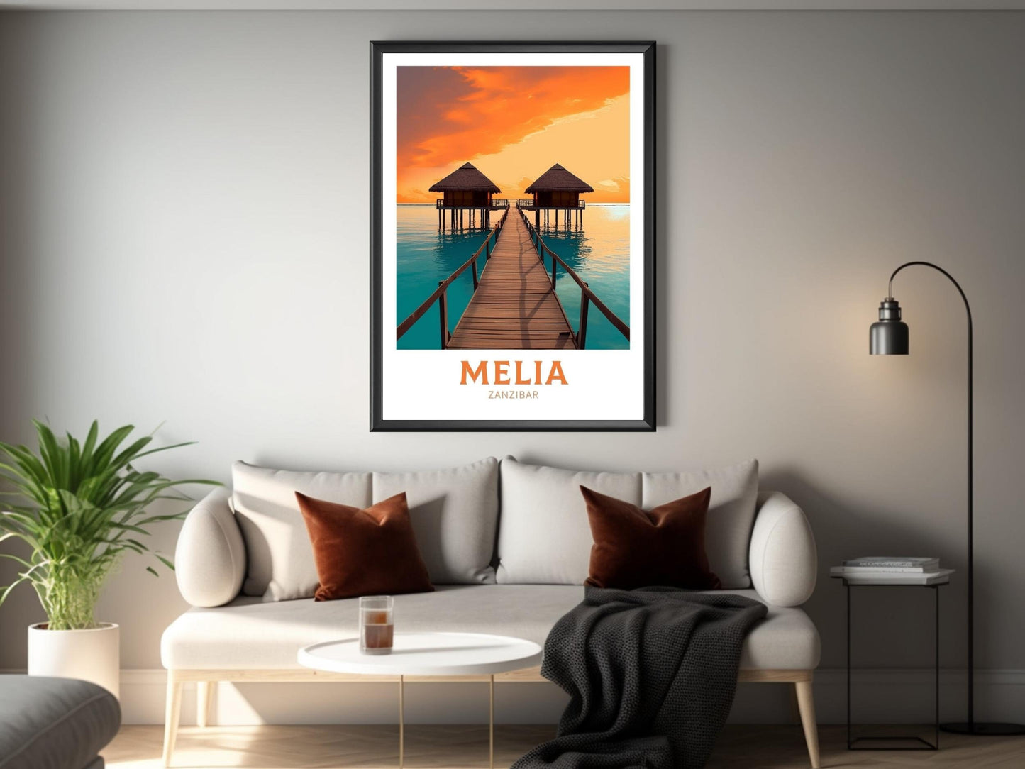 Melia Zanzibar Travel Print | Melia Zanzibar Travel Poster | Zanzibar Wall Art | Africa Poster | Tanzania Travel Print | Melia Art | ID 316