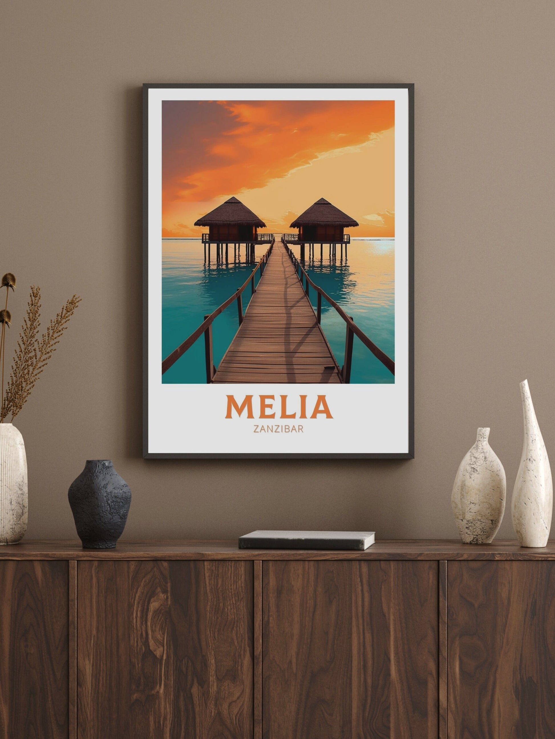 Melia Zanzibar Travel Print | Melia Zanzibar Travel Poster | Zanzibar Wall Art | Africa Poster | Tanzania Travel Print | Melia Art | ID 316