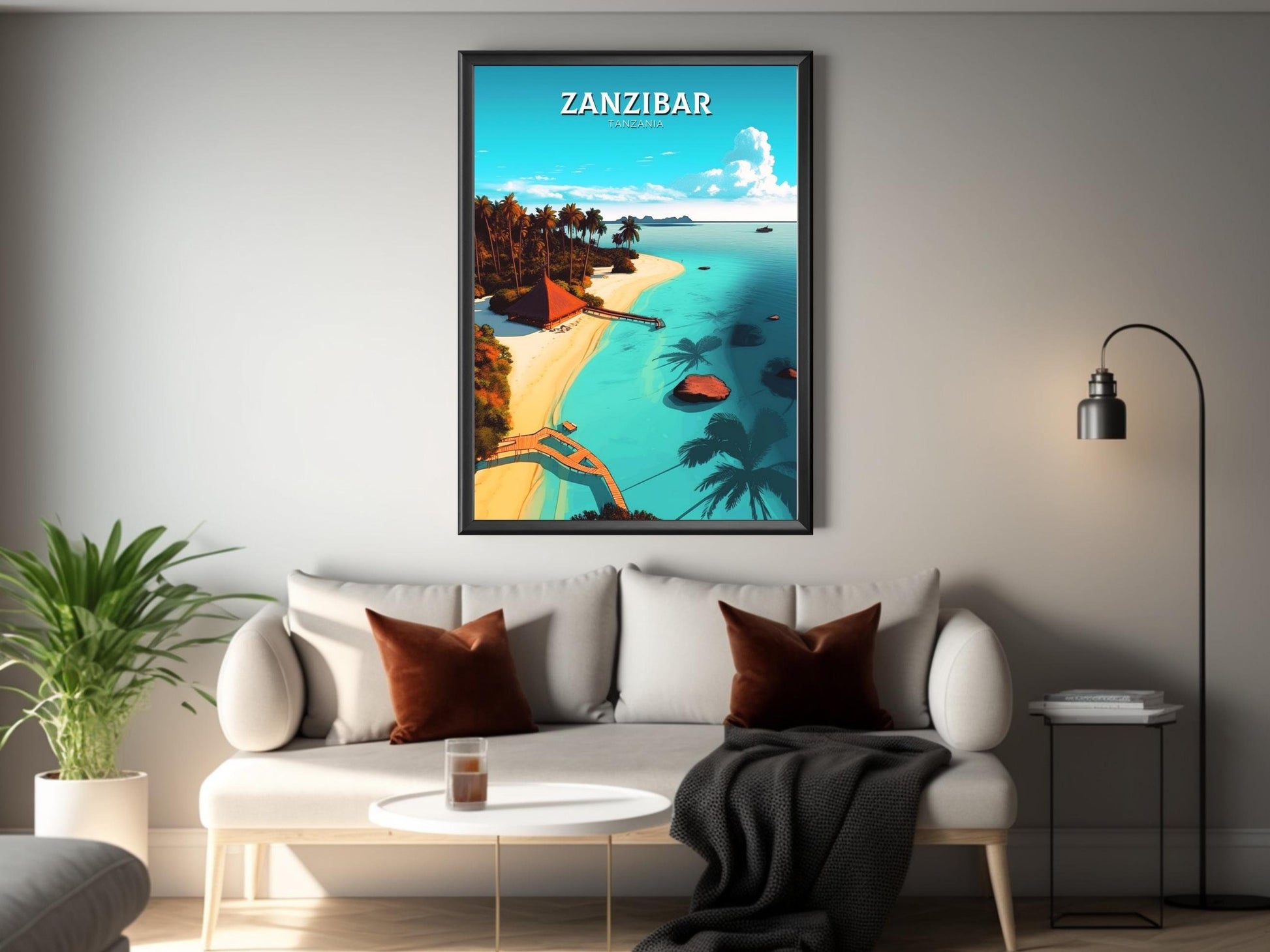 Zanzibar Travel Poster | Zanzibar Travel Print | Zanzibar Wall Art | Africa Poster | Tanzania Travel Print | Zanzibar Art | ID 317