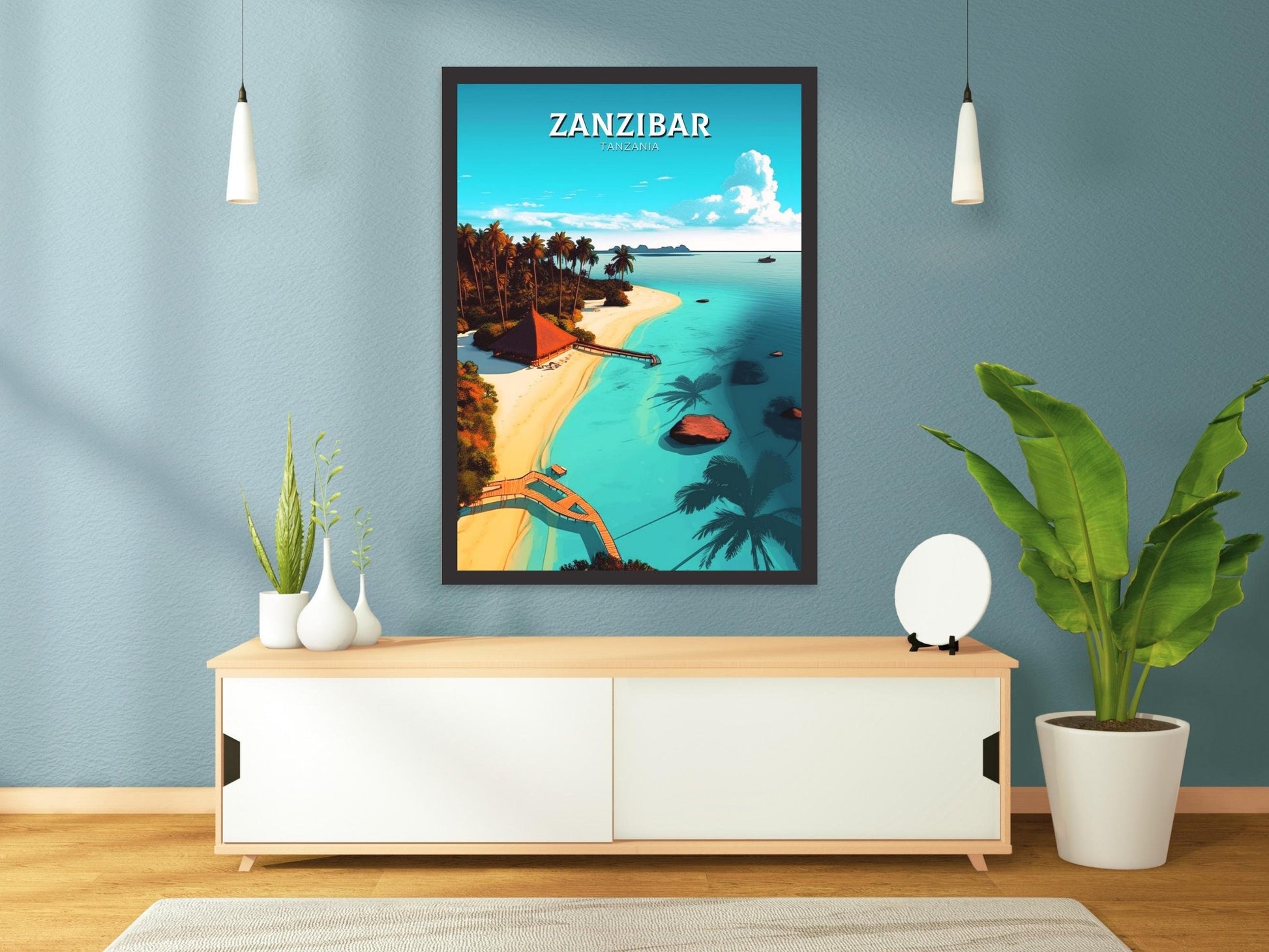 Zanzibar Travel Poster | Zanzibar Travel Print | Zanzibar Wall Art | Africa Poster | Tanzania Travel Print | Zanzibar Art | ID 317