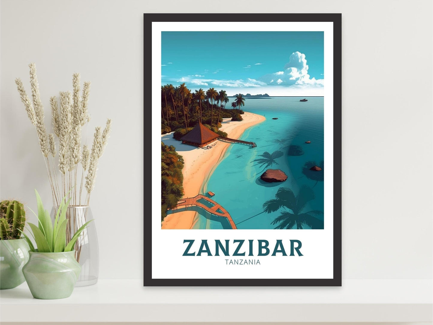 Zanzibar Travel Print | Zanzibar Wall Art | Zanzibar Travel Poster | Africa Poster | Tanzania Travel Print | Zanzibar Art | ID 318