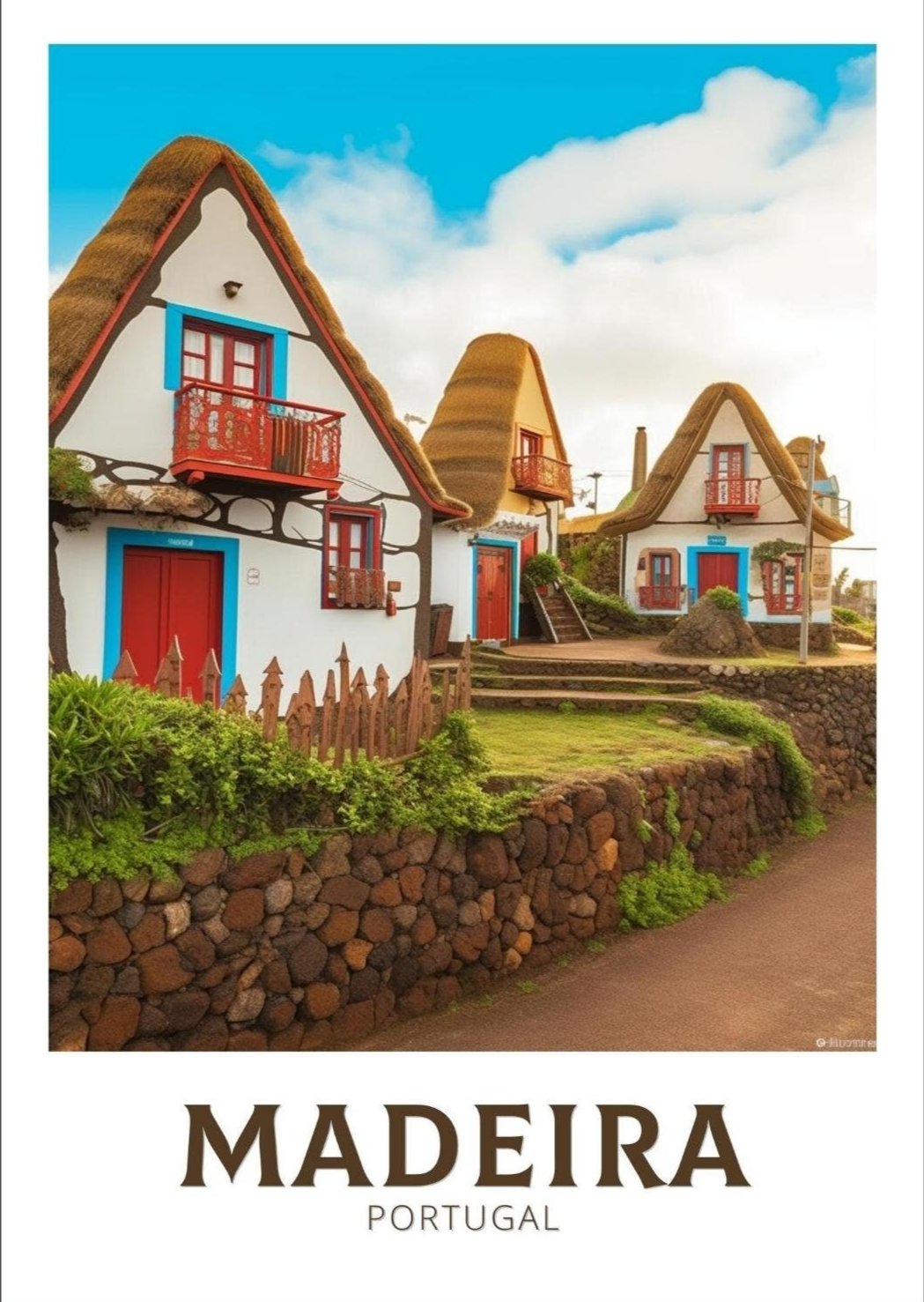 Europe MADEIRA TRAVEL POSTER - PORTUGAL ARTWORK