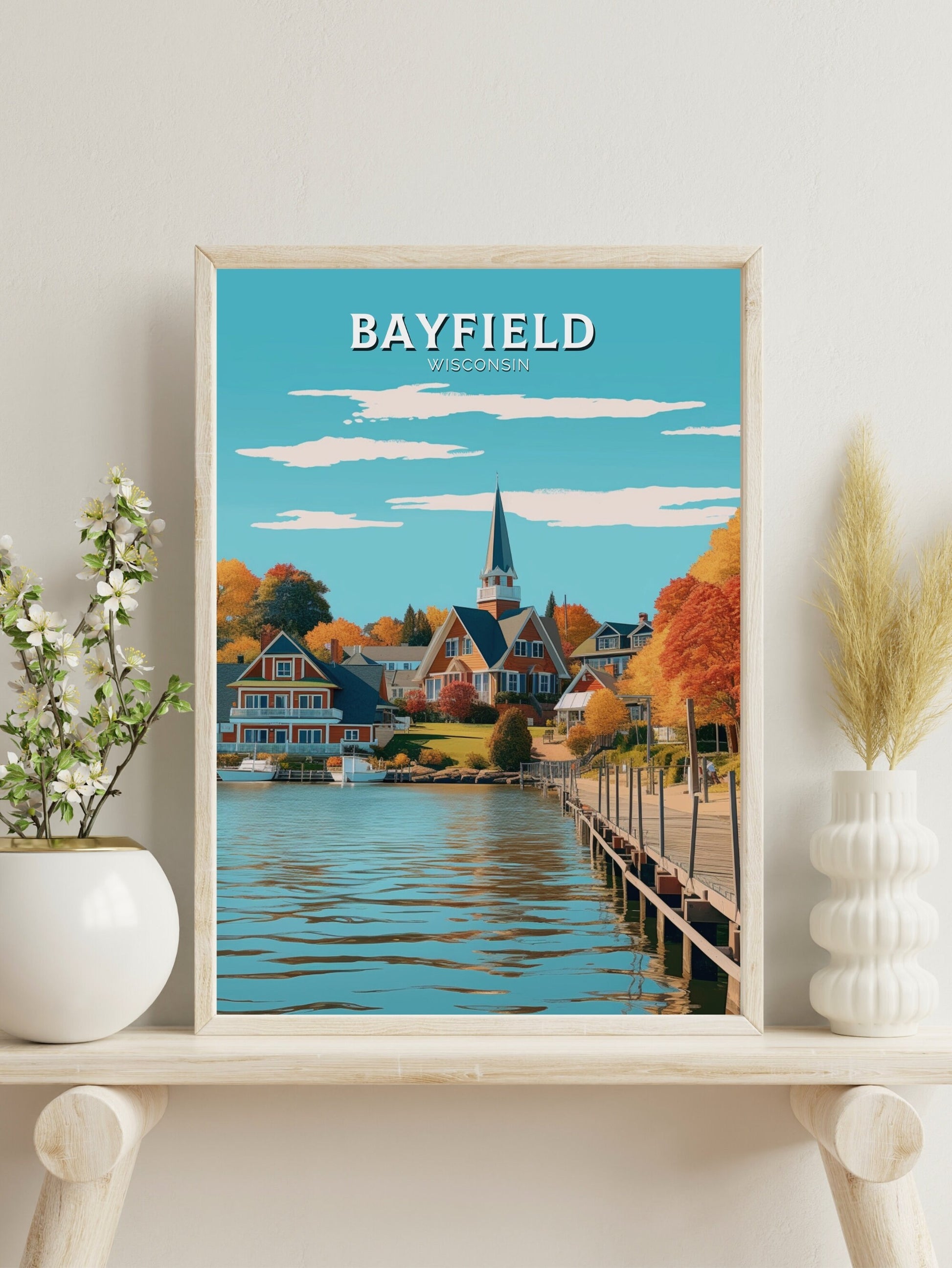 Bayfield Wisconsin Travel Print | Bayfield Wisconsin Poster | Bayfield Wisconsin Illustration | Bayfield Wisconsin Wall Art | ID 323