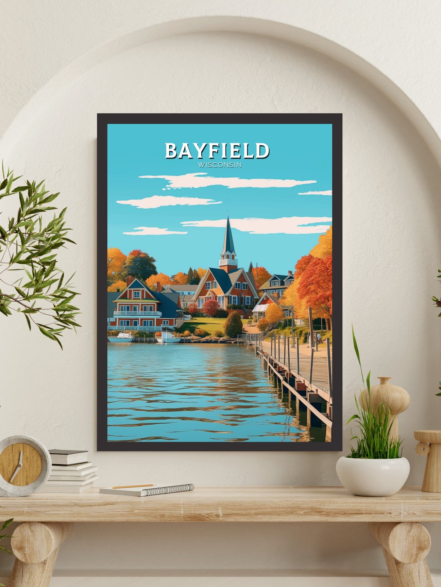 Bayfield Wisconsin Travel Print | Bayfield Wisconsin Poster | Bayfield Wisconsin Illustration | Bayfield Wisconsin Wall Art | ID 323