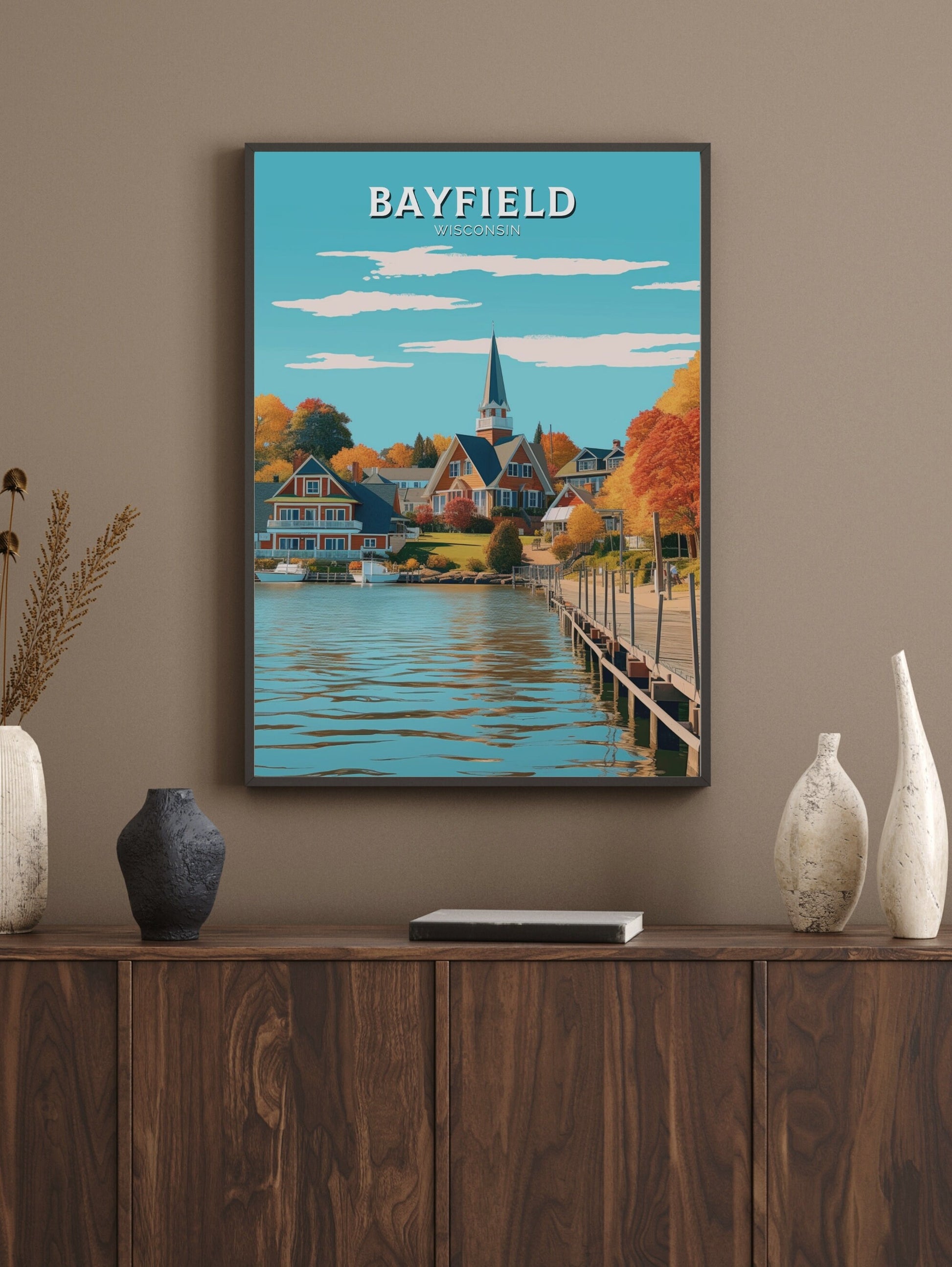 Bayfield Wisconsin Travel Print | Bayfield Wisconsin Poster | Bayfield Wisconsin Illustration | Bayfield Wisconsin Wall Art | ID 323