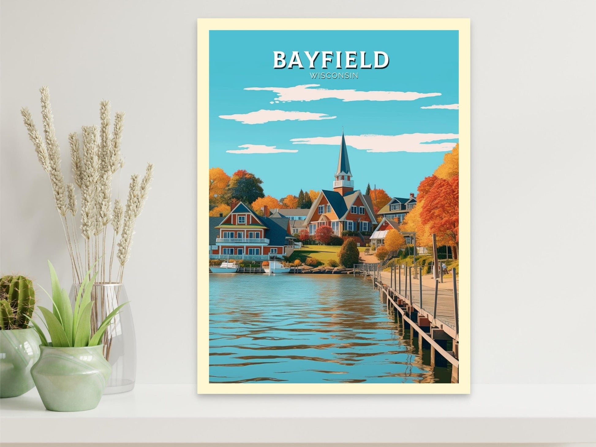 Bayfield Wisconsin Travel Print | Bayfield Wisconsin Poster | Bayfield Wisconsin Illustration | Bayfield Wisconsin Wall Art | ID 323