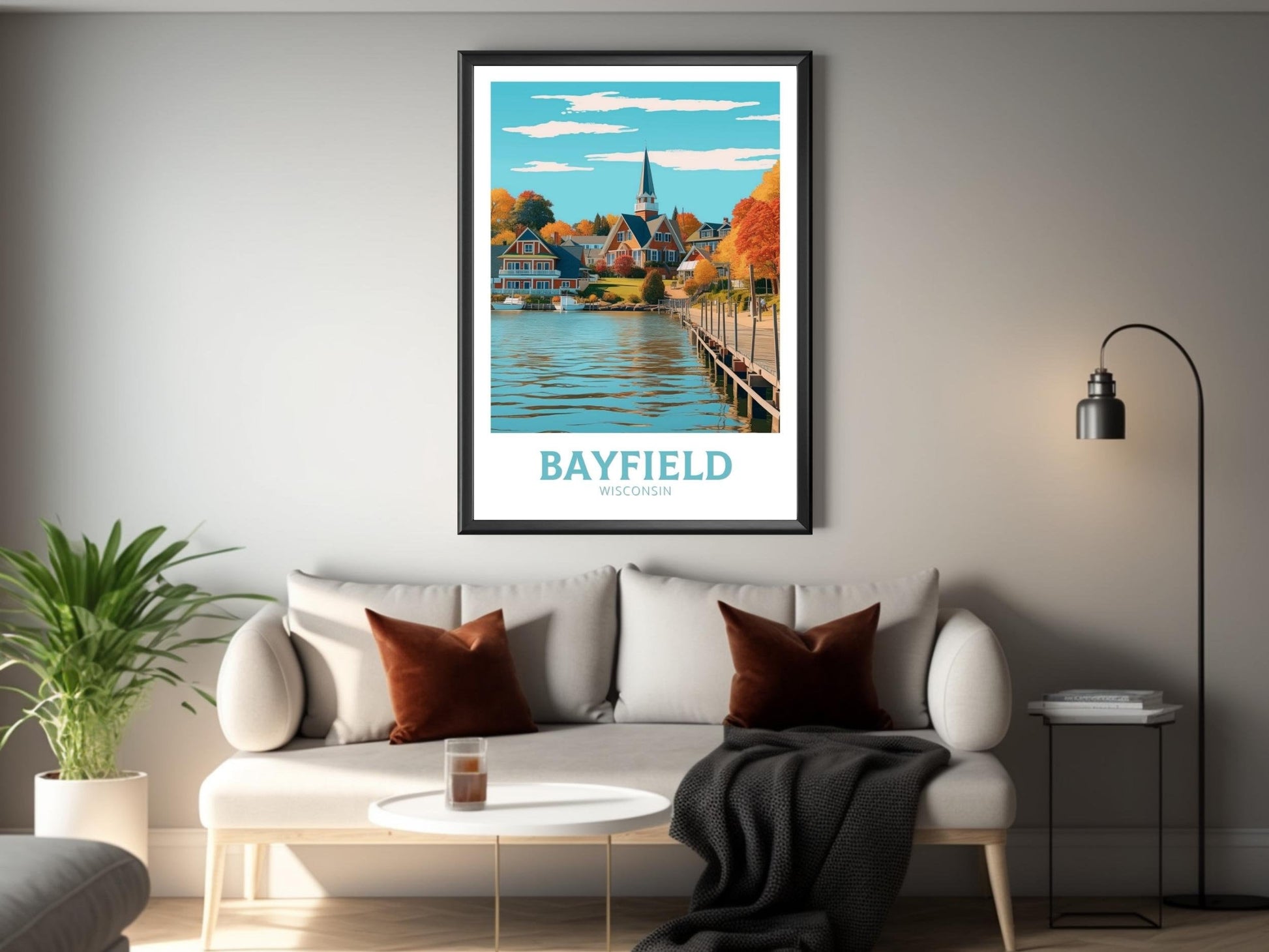 Bayfield Wisconsin Poster | Bayfield Wisconsin Travel Print | Bayfield Wisconsin Illustration | Bayfield Wisconsin Wall Art | ID 324