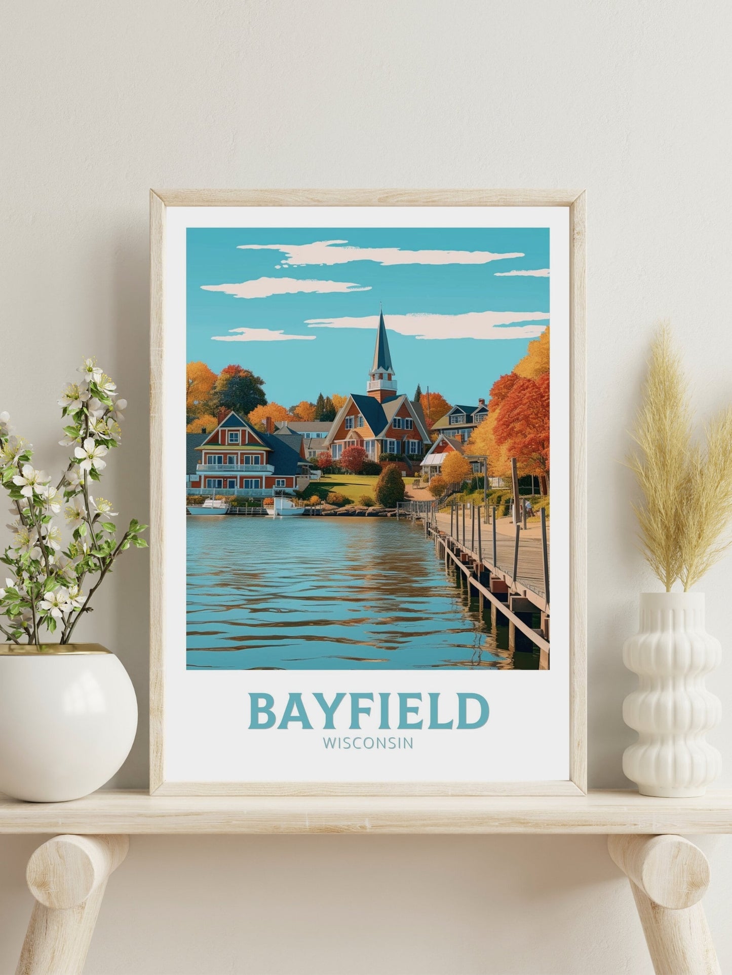 Bayfield Wisconsin Poster | Bayfield Wisconsin Travel Print | Bayfield Wisconsin Illustration | Bayfield Wisconsin Wall Art | ID 324