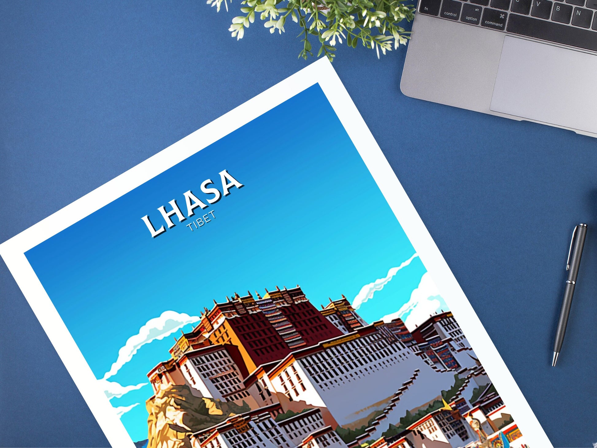 Lhasa Travel Poster | Lhasa Illustration | Lhasa Wall Art | Lhasa Poster | Housewarming Gift | Lhasa Print | Potala Palace Print | ID 386