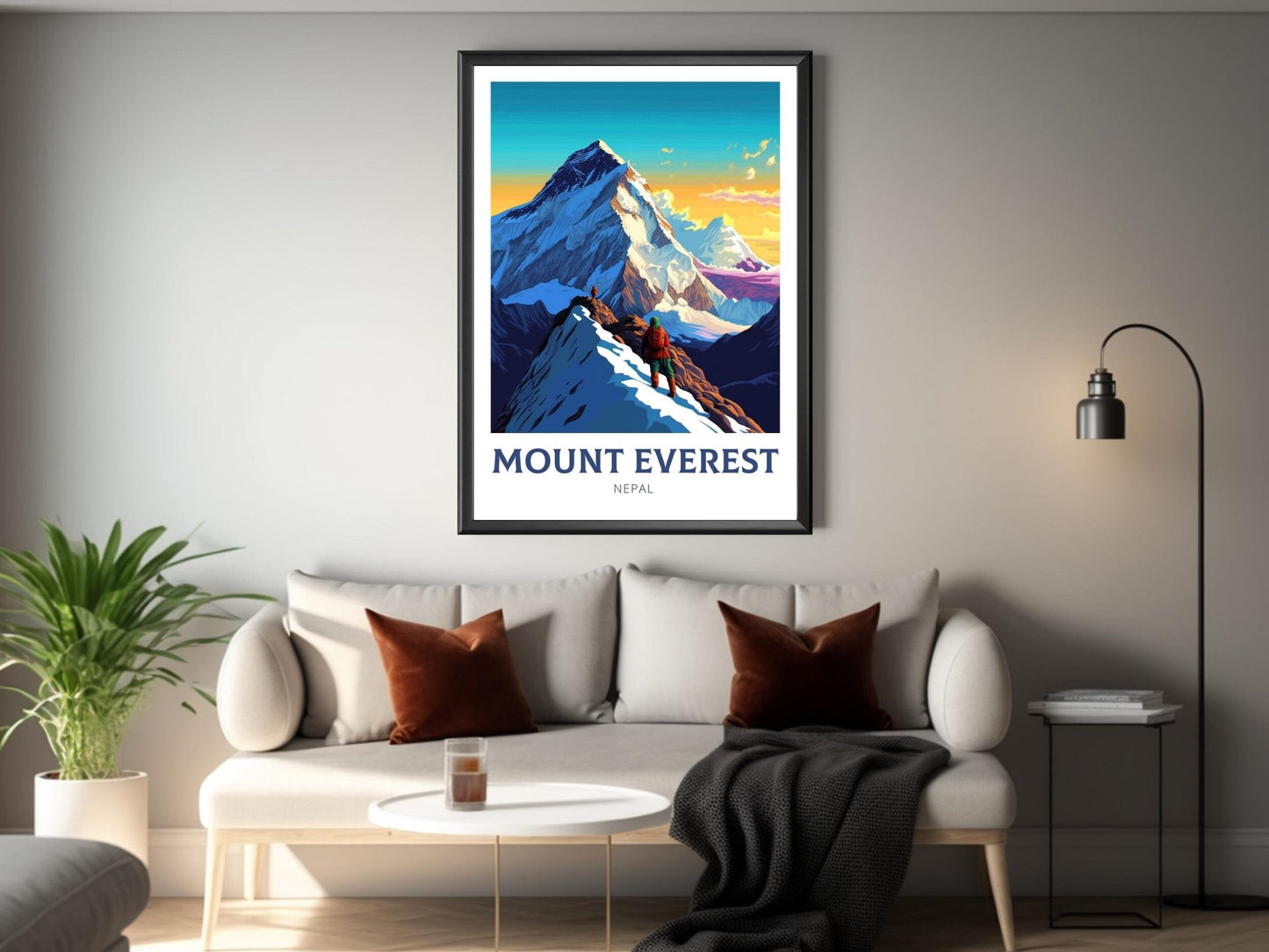 Mount Everest Travel Print | Mount Everest Poster | Mount Everest Illustration | Mount Everest Print | Mount Everest Wall Art | ID 330