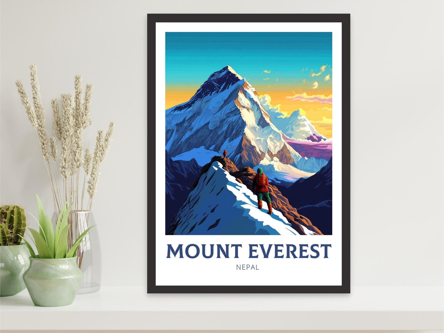 Mount Everest Travel Print | Mount Everest Poster | Mount Everest Illustration | Mount Everest Print | Mount Everest Wall Art | ID 330