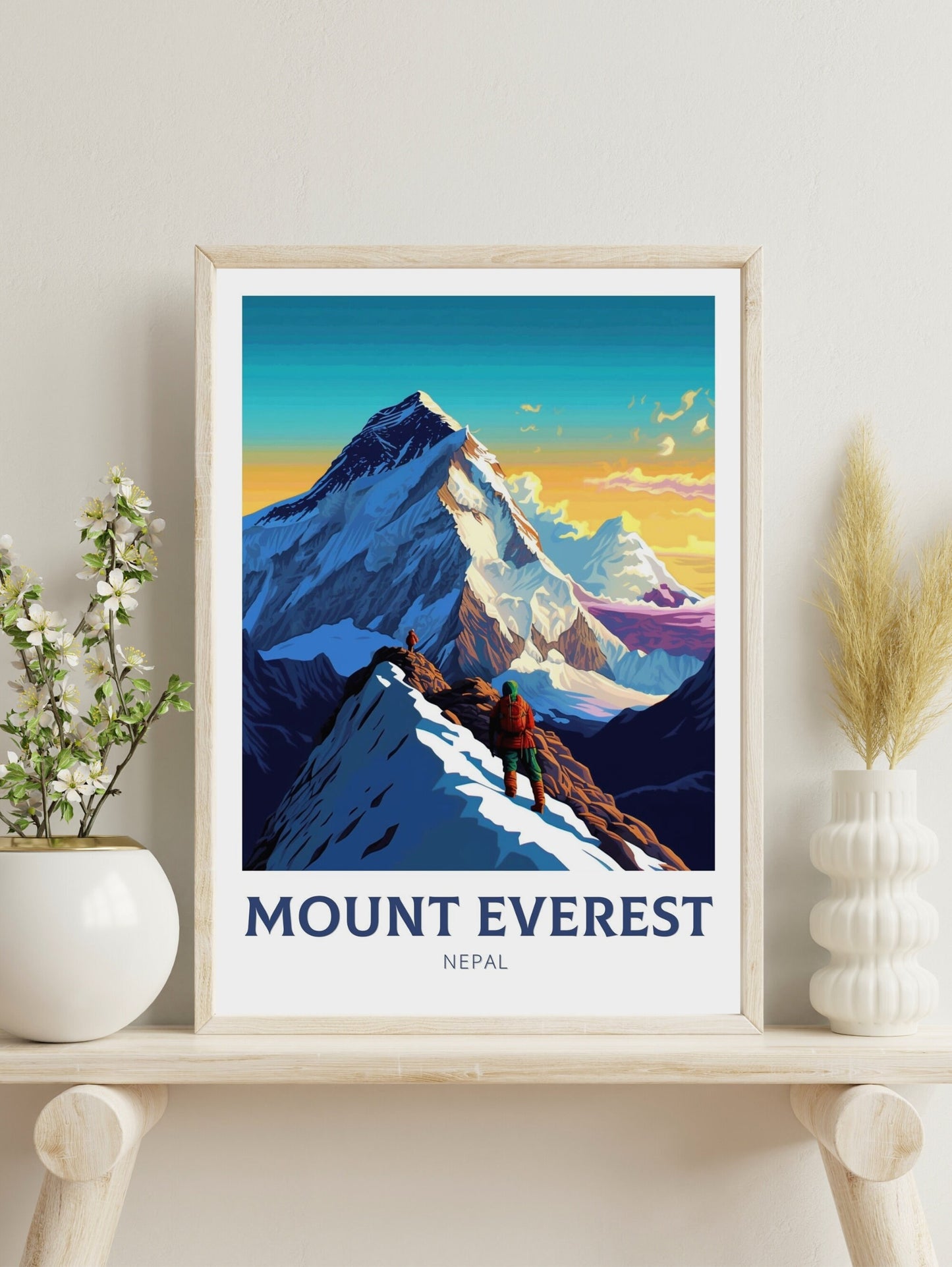 Mount Everest Travel Print | Mount Everest Poster | Mount Everest Illustration | Mount Everest Print | Mount Everest Wall Art | ID 330