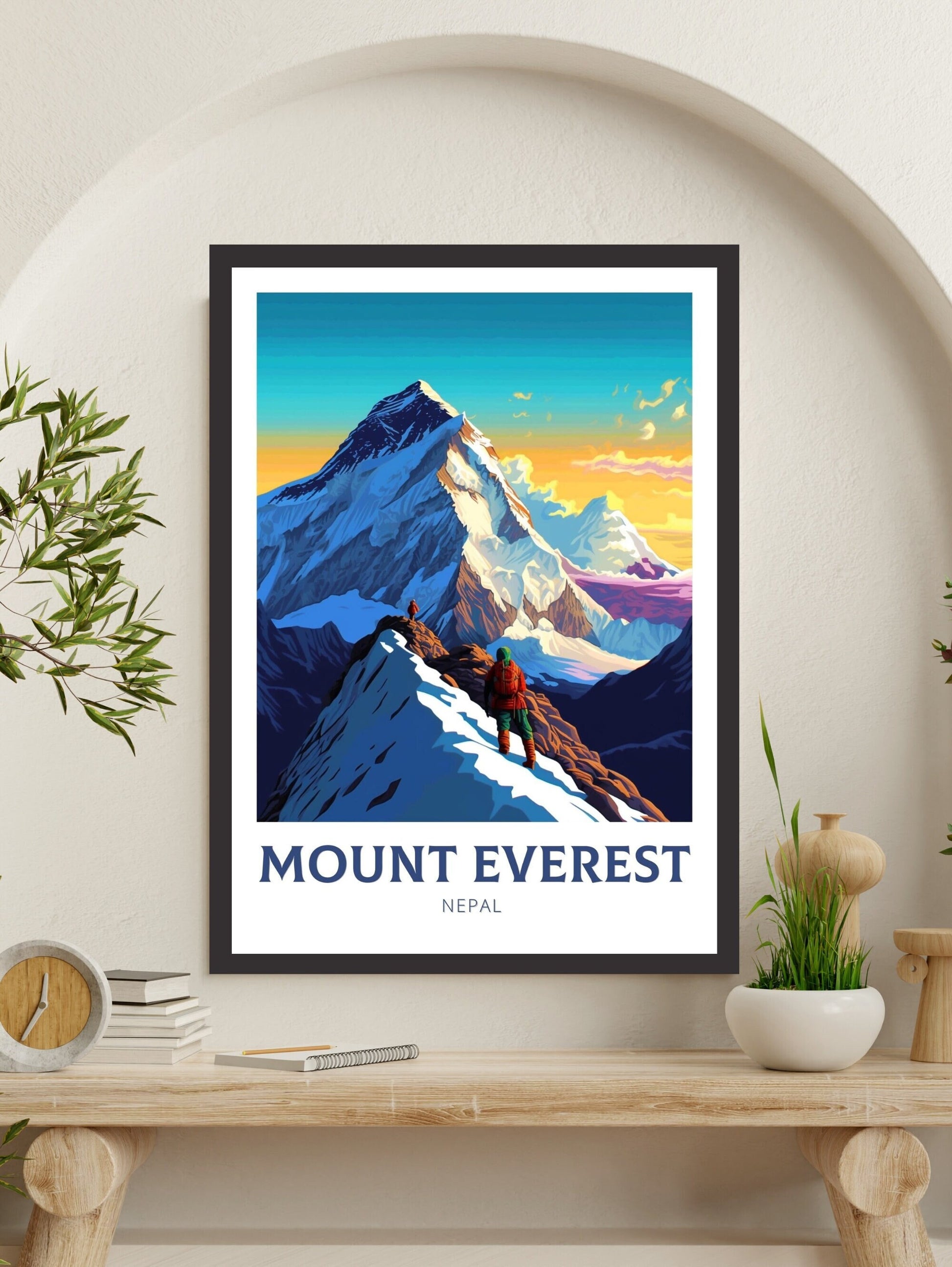 Mount Everest Travel Print | Mount Everest Poster | Mount Everest Illustration | Mount Everest Print | Mount Everest Wall Art | ID 330