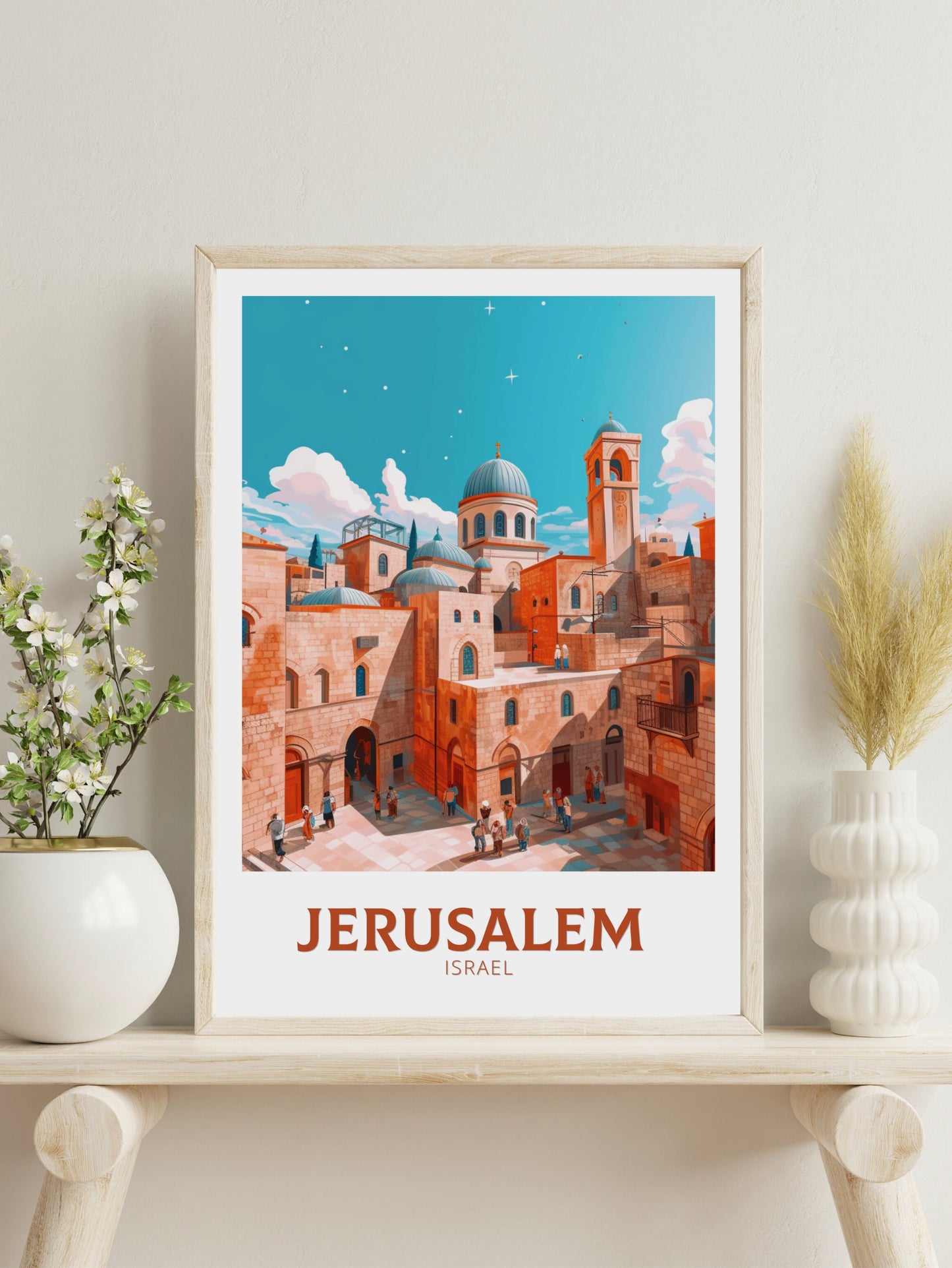 Jerusalem Travel Print | Jerusalem Poster | Jerusalem Wall Art | Jerusalem Wall Art | Jerusalem Print | Old City Poster | ID 395