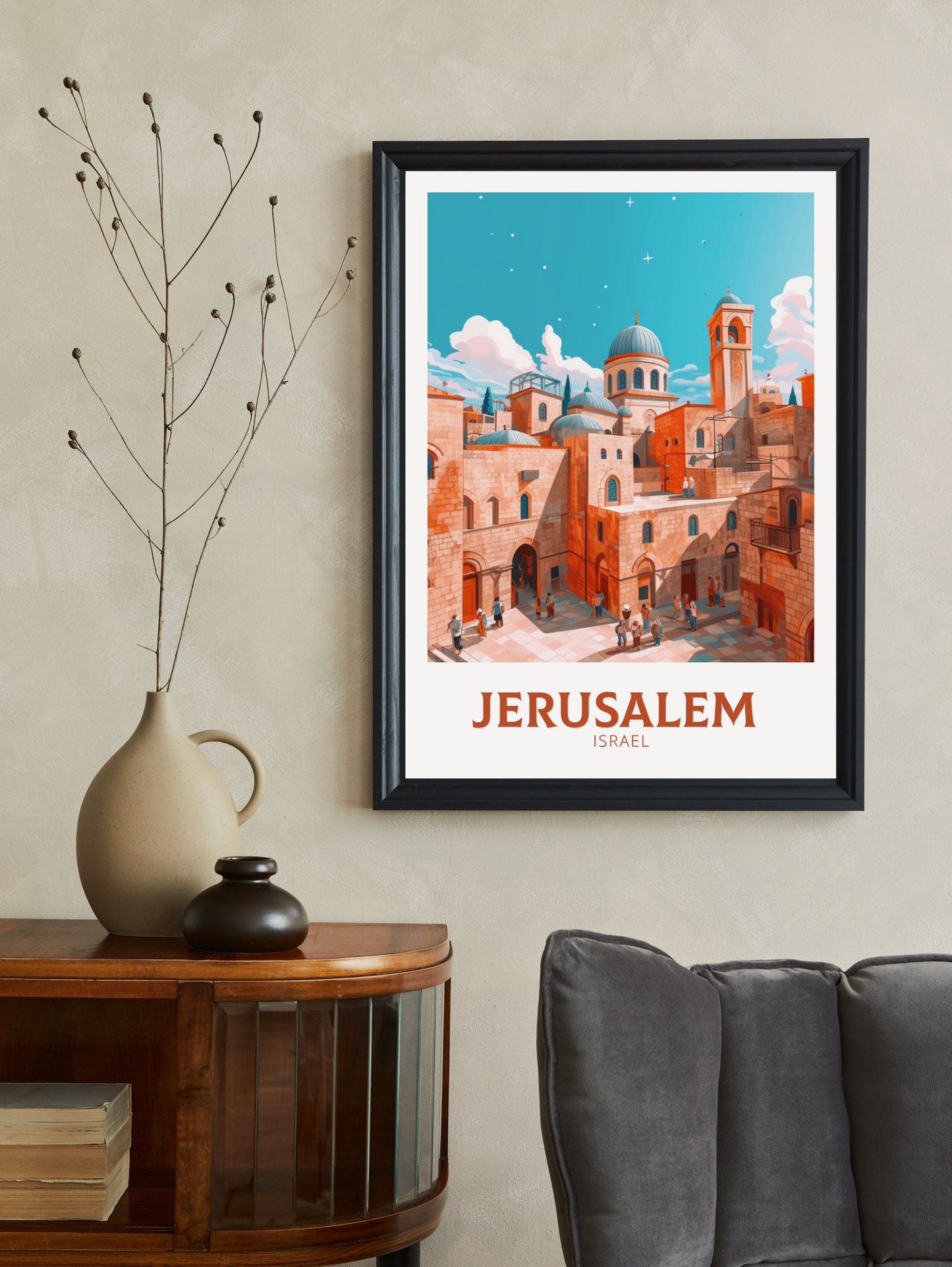 Jerusalem Travel Print | Jerusalem Poster | Jerusalem Wall Art | Jerusalem Wall Art | Jerusalem Print | Old City Poster | ID 395