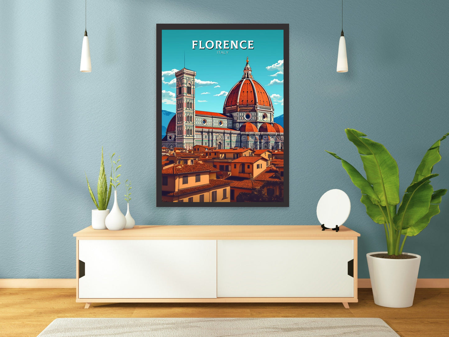 Florence Italy Print | Florence Città d'Arte | Italia Travel Print | Florence Wall Art | Tuscany Poster | Tuscany Print | ID 398