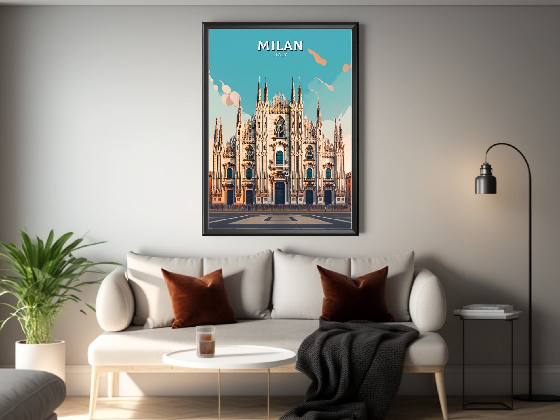 Milan Travel Poster | Milan Illustration | Milan Wall Art | Spain Poster | Milan Poster | Milan Spain Print | Milan Poster | ID 399