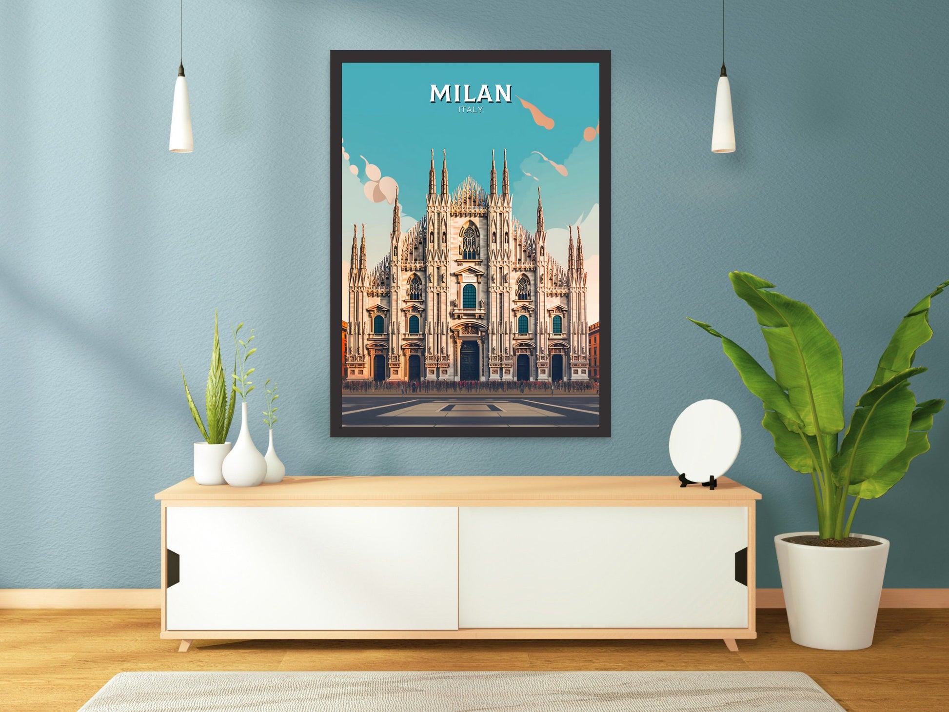 Milan Travel Poster | Milan Illustration | Milan Wall Art | Spain Poster | Milan Poster | Milan Spain Print | Milan Poster | ID 399