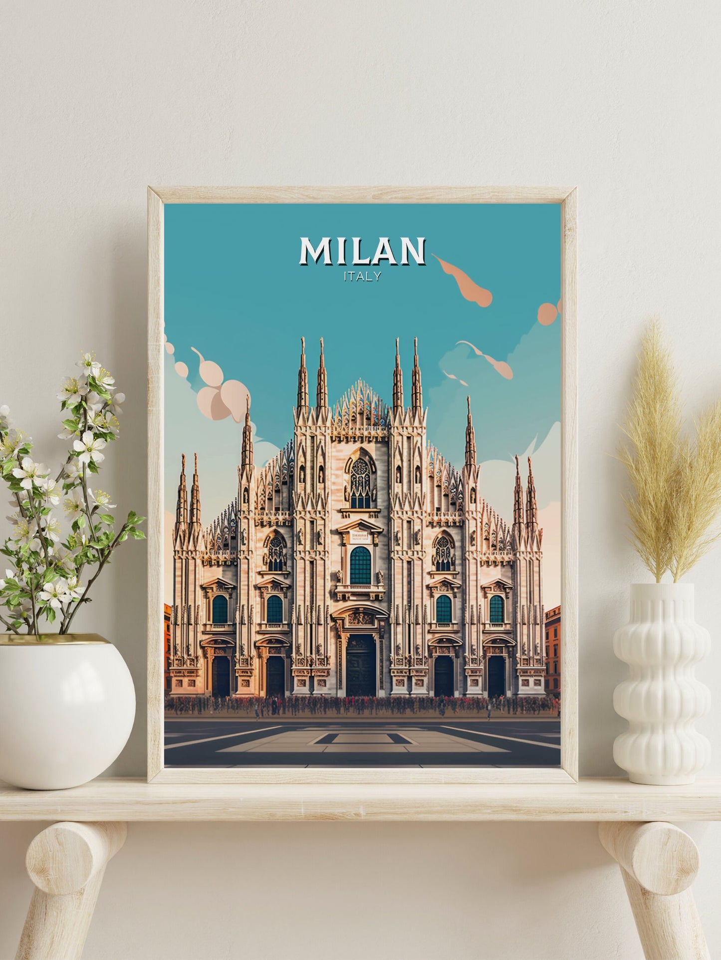 Milan Travel Poster | Milan Illustration | Milan Wall Art | Spain Poster | Milan Poster | Milan Spain Print | Milan Poster | ID 399