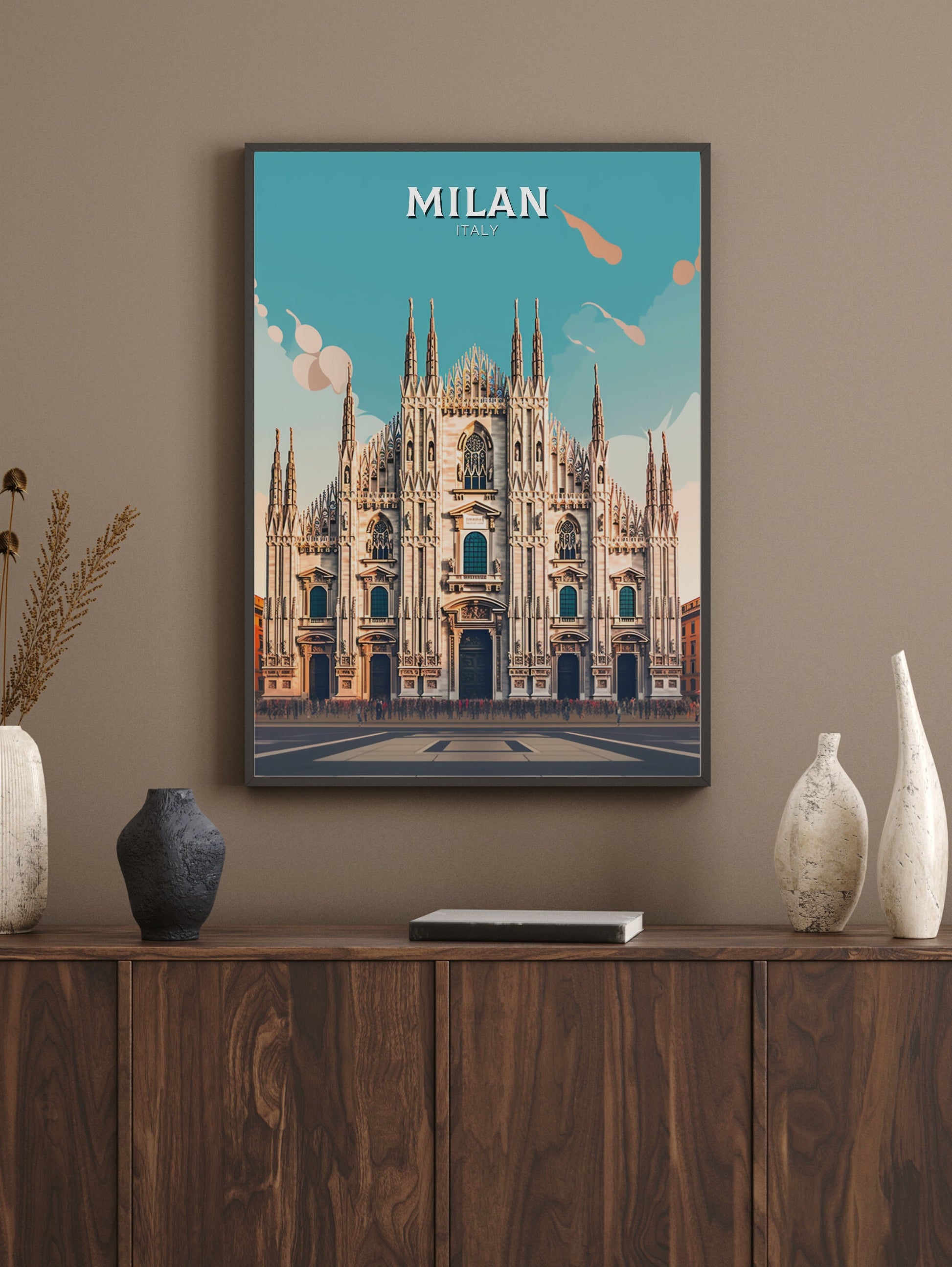 Milan Travel Poster | Milan Illustration | Milan Wall Art | Spain Poster | Milan Poster | Milan Spain Print | Milan Poster | ID 399