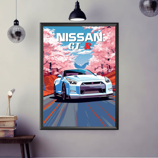 Nissan GT-R Poster, Nissan GT-R Print, 2010s Car Print, Car Print, Car Poster, Car Art, Supercar Print, Japanese Car Print