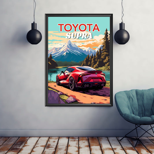 Toyota Supra Print, 2020s Car Print, Toyota Supra Poster, Car Print, Car Poster, Car Art, Supercar Print, Japanese Car Print