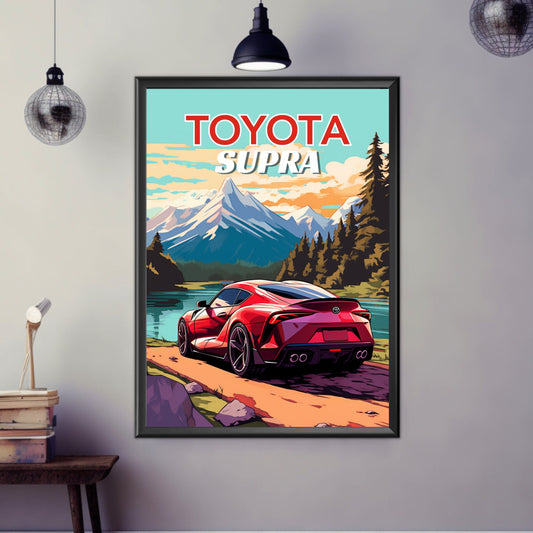 Toyota Supra Print, 2020s Car Print, Toyota Supra Poster, Car Print, Car Poster, Car Art, Supercar Print, Japanese Car Print