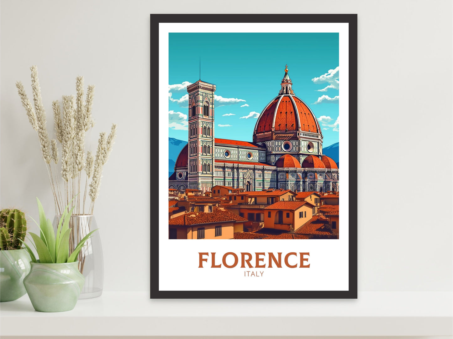 Florence Italy Poster | Florence Città d'Arte | Italia Travel Poster | Florence Wall Art | Tuscany Print | Tuscany Poster | ID 403