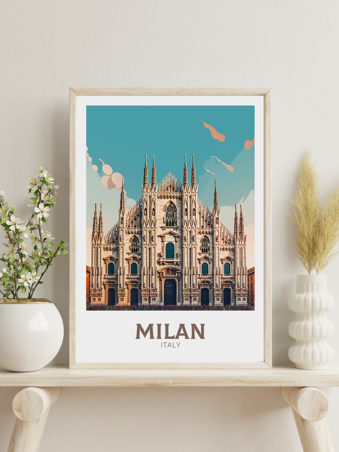 Milan Travel Poster | Milan Illustration | Milan Wall Art | Spain Poster | Milan Poster | Milan Spain Print | Milan Poster | ID 402