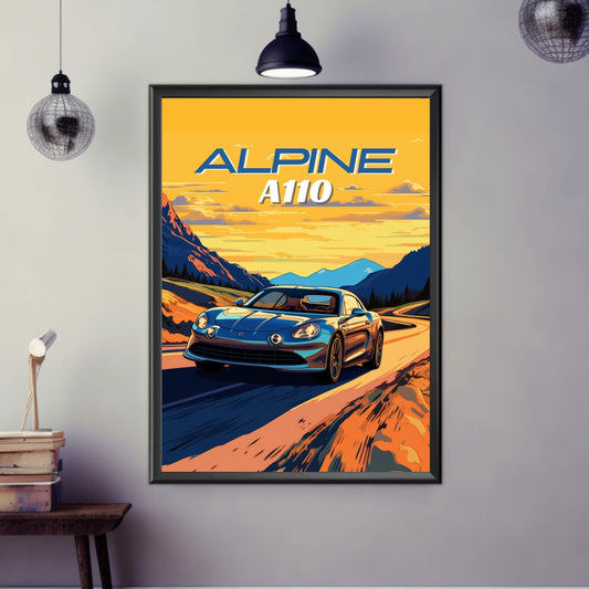 Alpine A110 Print, 2020s Car Print, Alpine A110 Poster, Car Print, Car Poster, Car Art, Modern Classic Car Print, Supercar Print