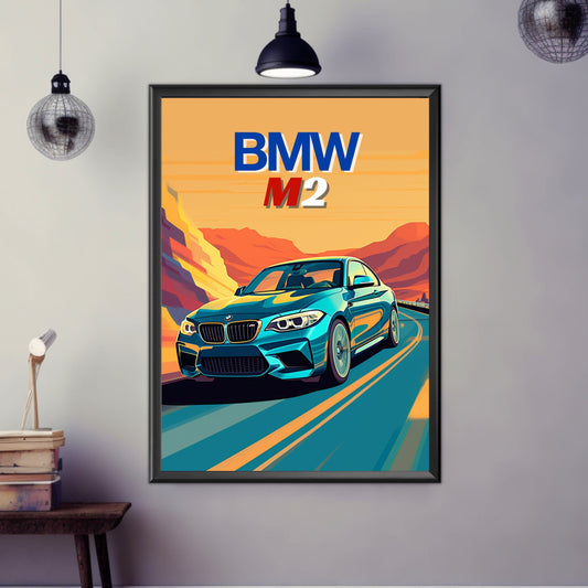 BMW M2 Print, BMW M2 Poster, 2010s Car, Car Print, Car Poster, Car Art, Modern Classic Car Print, German Car Print, Performance Car Print