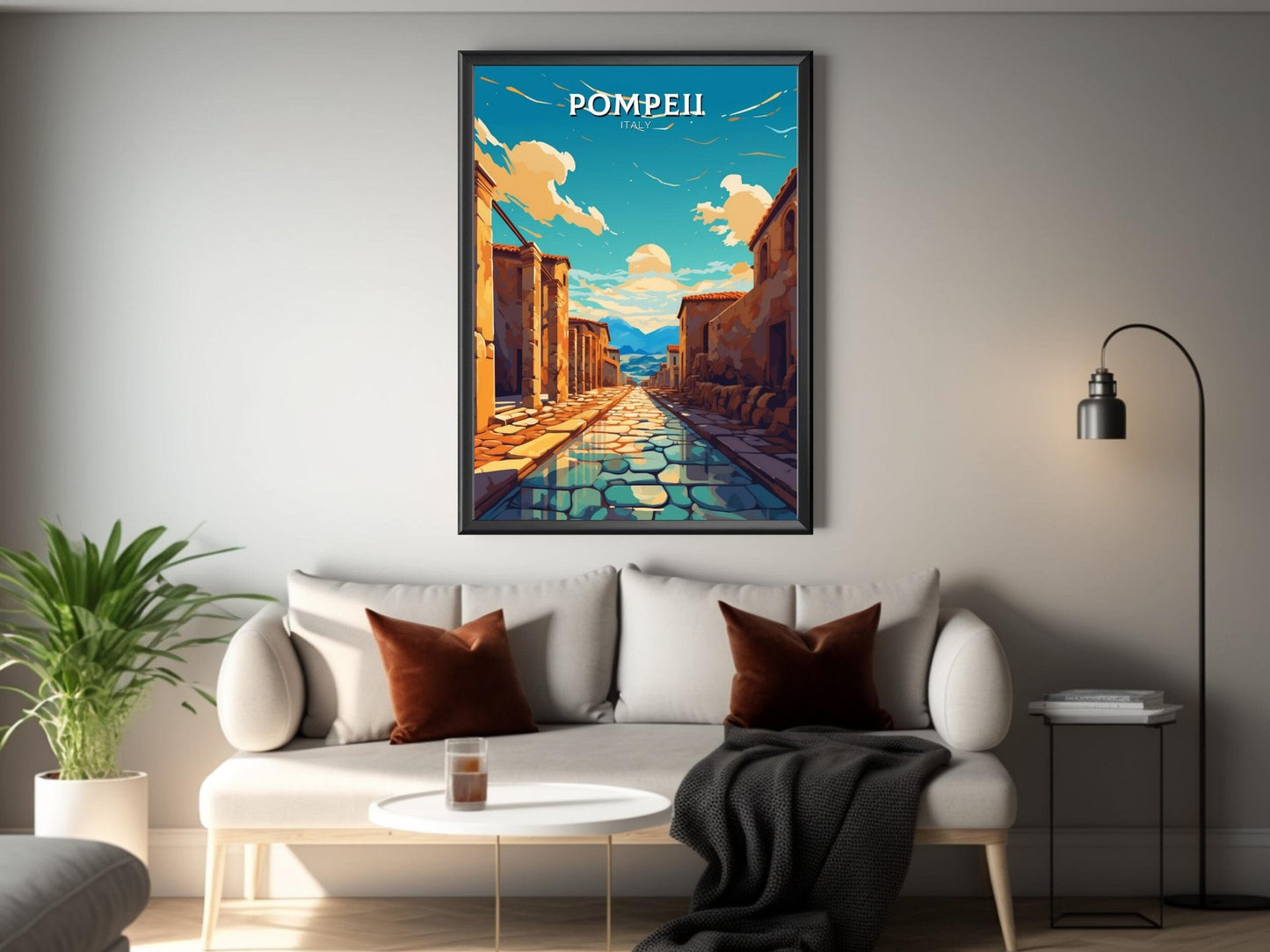 Pompeii Travel Print | Pompeii Illustration | Pompeii Print | Pompeii Wall Art | Pompeii Travel Poster | Italy Poster | Italy Décor | ID 418