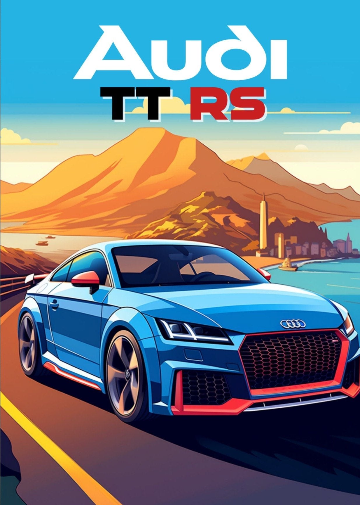 Audi TT RS Car Poster