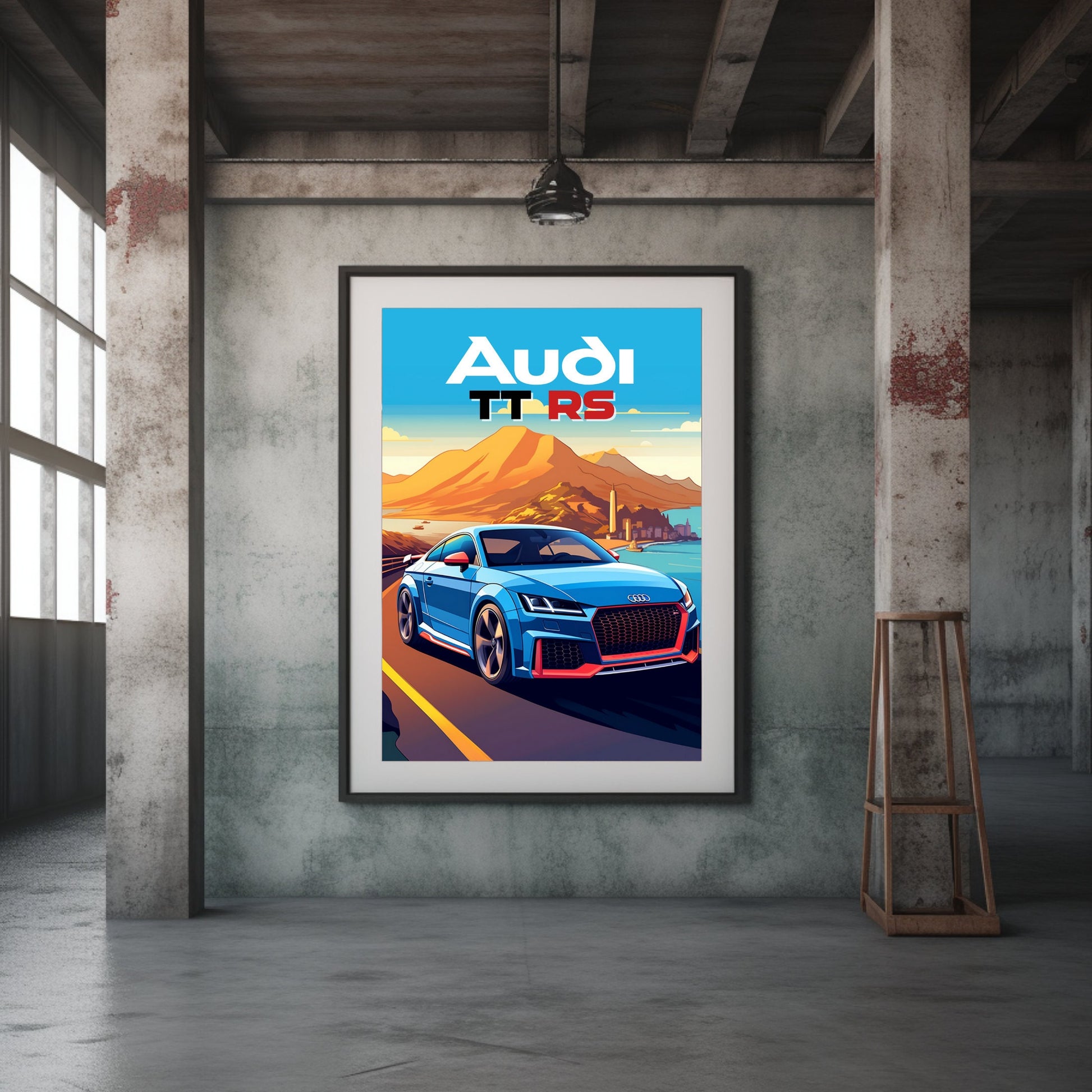 Audi TT RS Car Poster