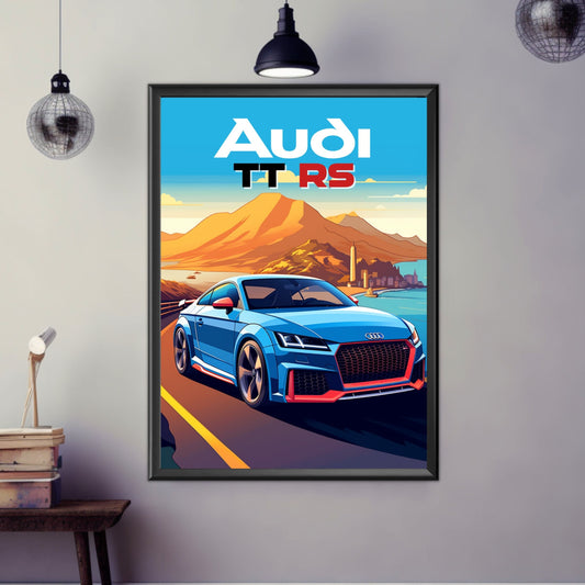 Audi TT RS Poster, Audi TT Rs Print, 2020s Car, Performance Car Print, Car Print, Car Poster, Car Art, Modern Classic Car Print, Luxury Car